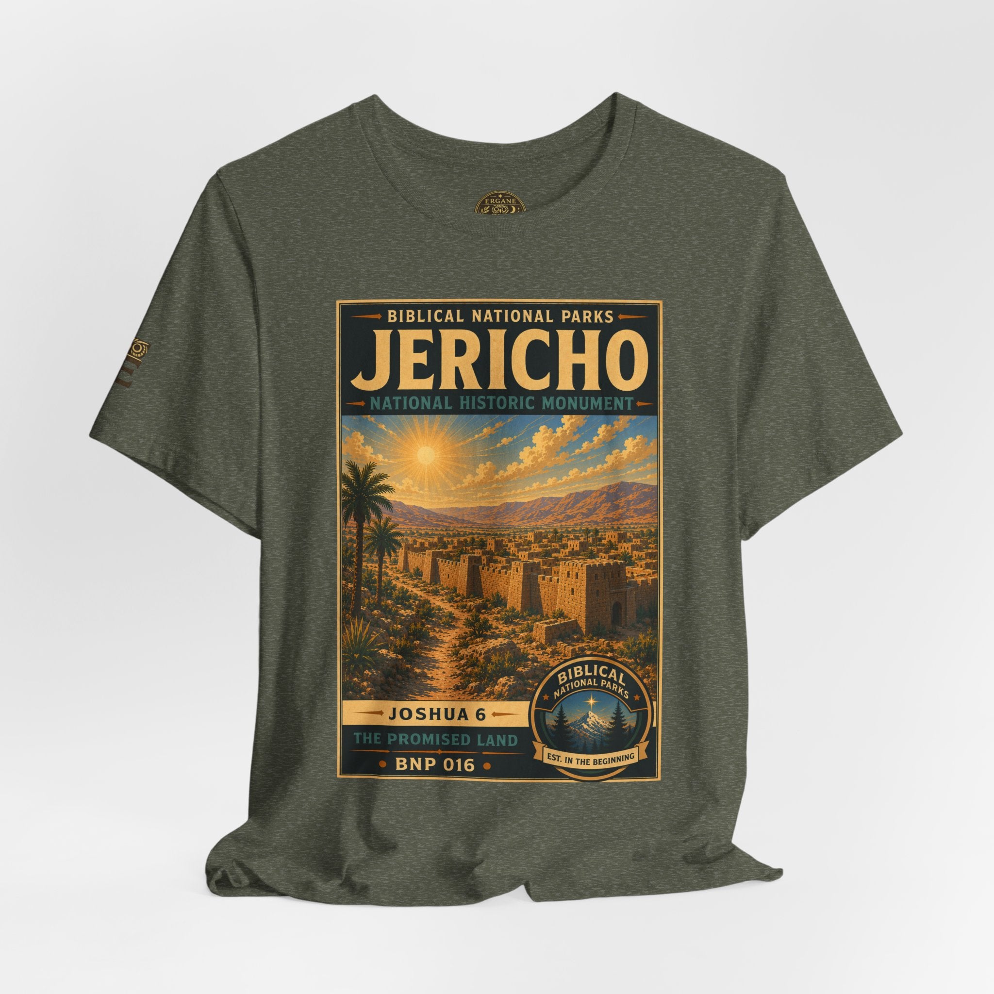 Biblical National Parks Collection III- The Promised Land #016/018 Joshua 6 | Vintage nature poster Tee | Biblical national parks graphic shirt
