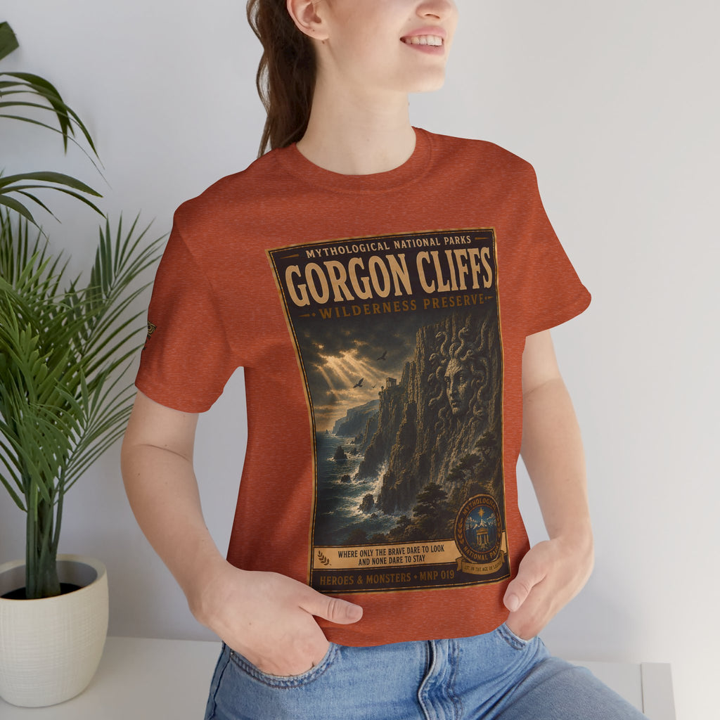 Mythological National Parks Collection III- #019-028 - Heros & Monsters | Vintage nature poster Tee | Mythological National Parks graphic shirt