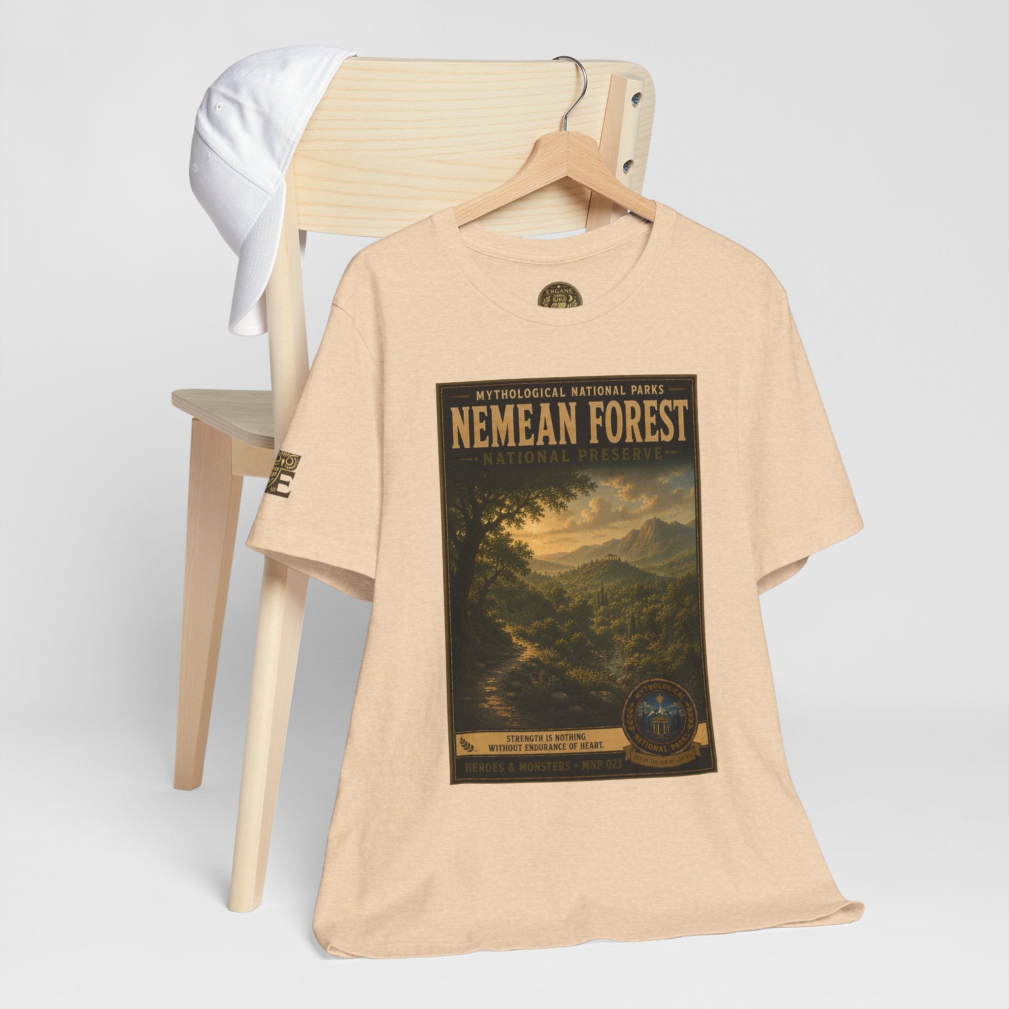 Mythological National Parks Collection III- #023-028 - Heros & Monsters | Vintage nature poster Tee | Mythological National Parks graphic shirt