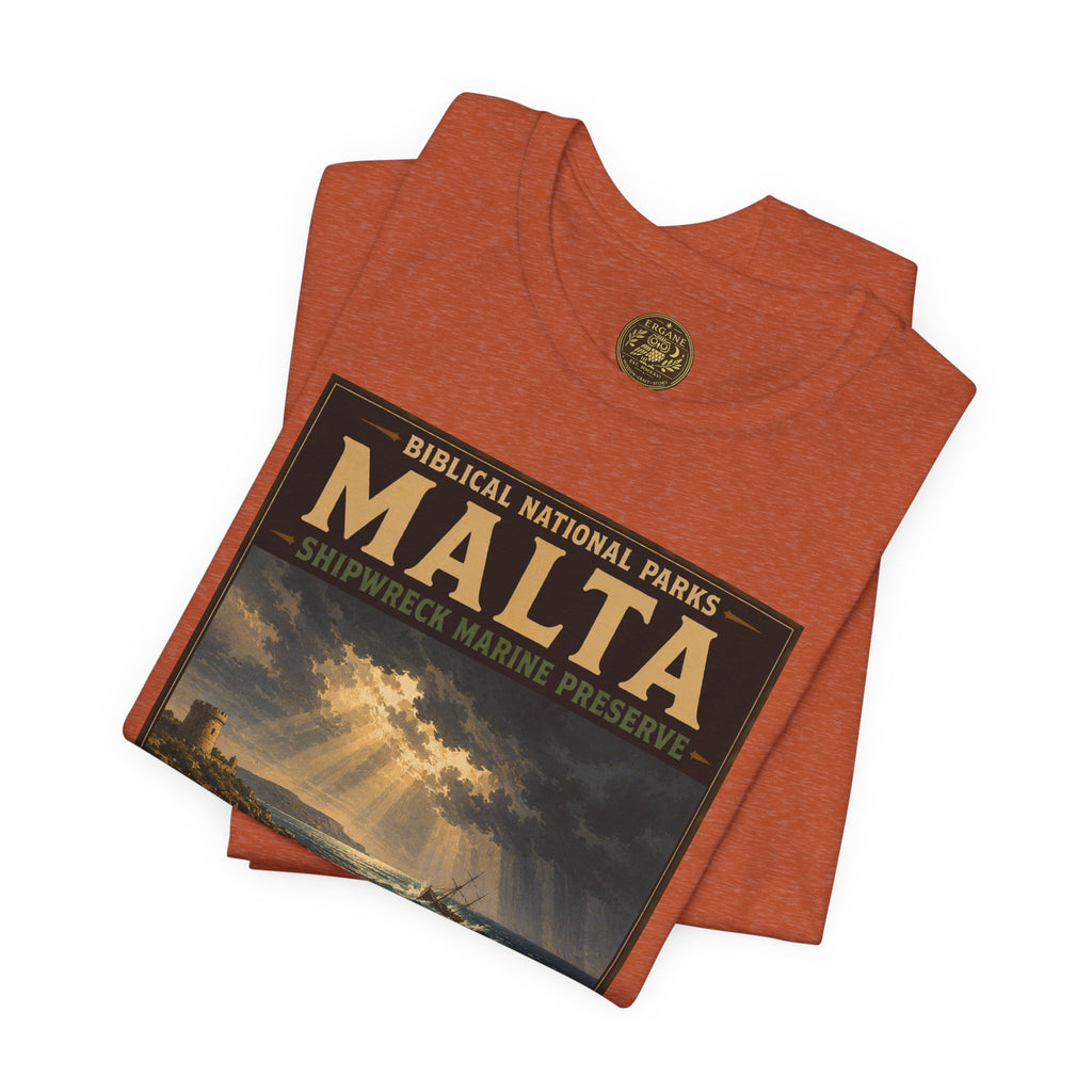 Biblical National Parks Collection VIII- The Apostles' Trails #049/049 | Acts 27-28 | Vintage nature poster Tee | Biblical national parks graphic shirt