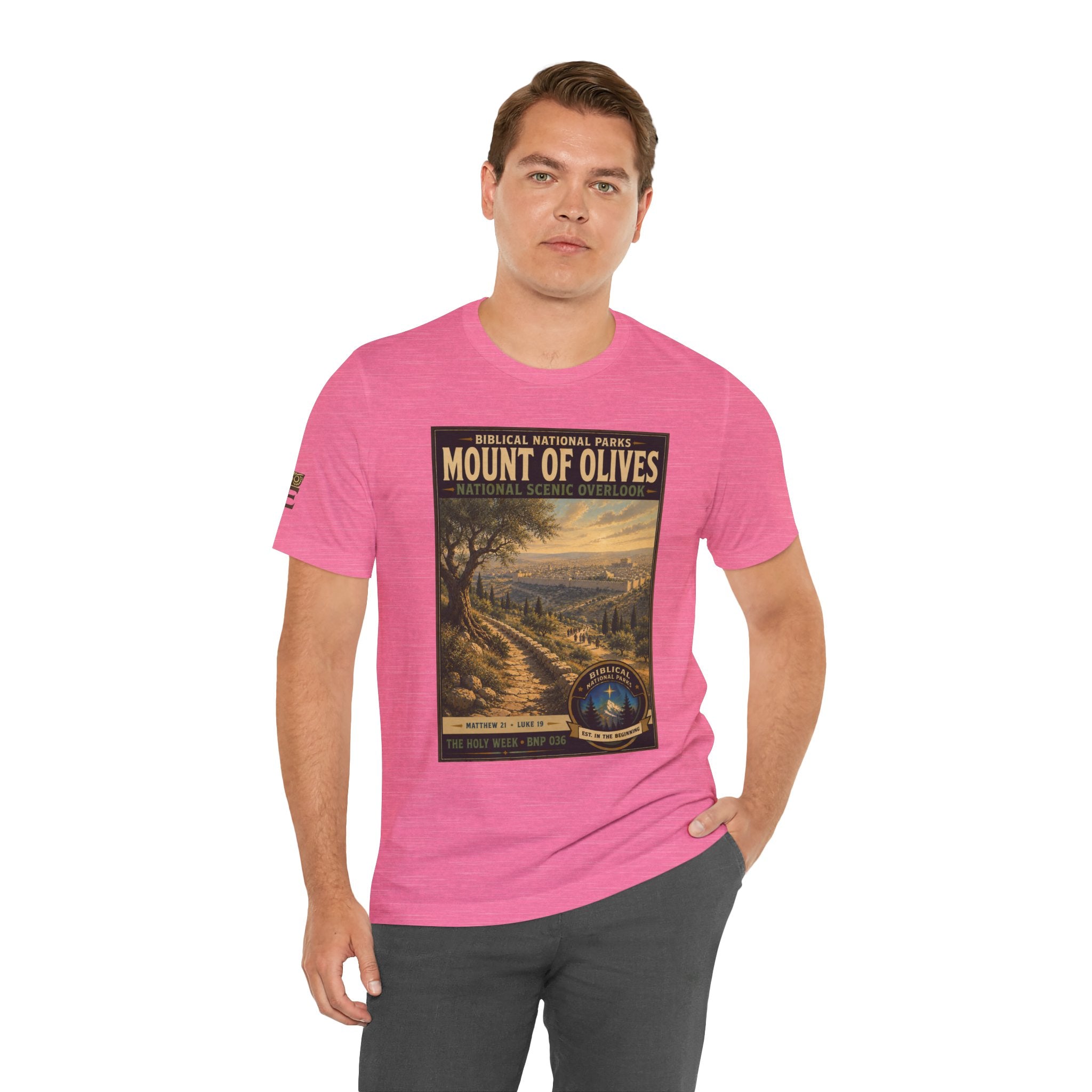 Biblical National Parks Collection VII- The Holy Week #036/041 | Matthew 21 - Luke 19 | Vintage nature poster Tee | Biblical national parks graphic shirt