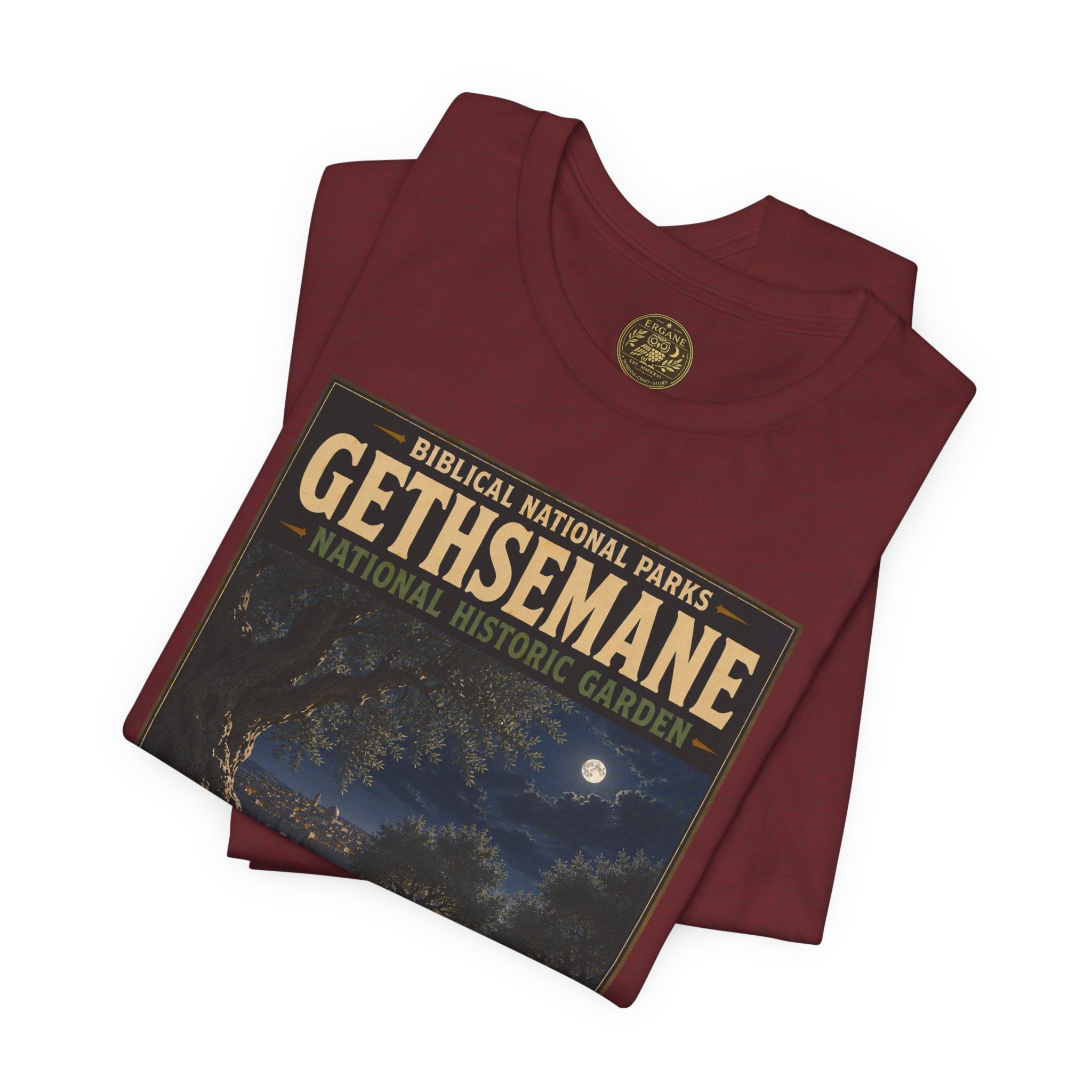 Biblical National Parks Collection VII- The Holy Week #038/041 | Matthew 26: 36-46 | Vintage nature poster Tee | Biblical national parks graphic shirt