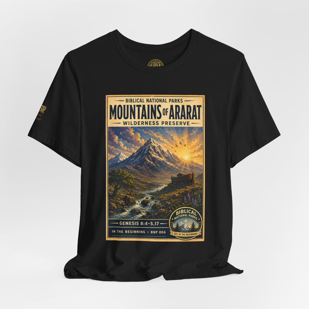 Biblical National Parks Collection I- In The Beginning #004/006 Genesis 8:4-5,17 | Vintage nature poster Tee | Biblical national parks graphic shirt
