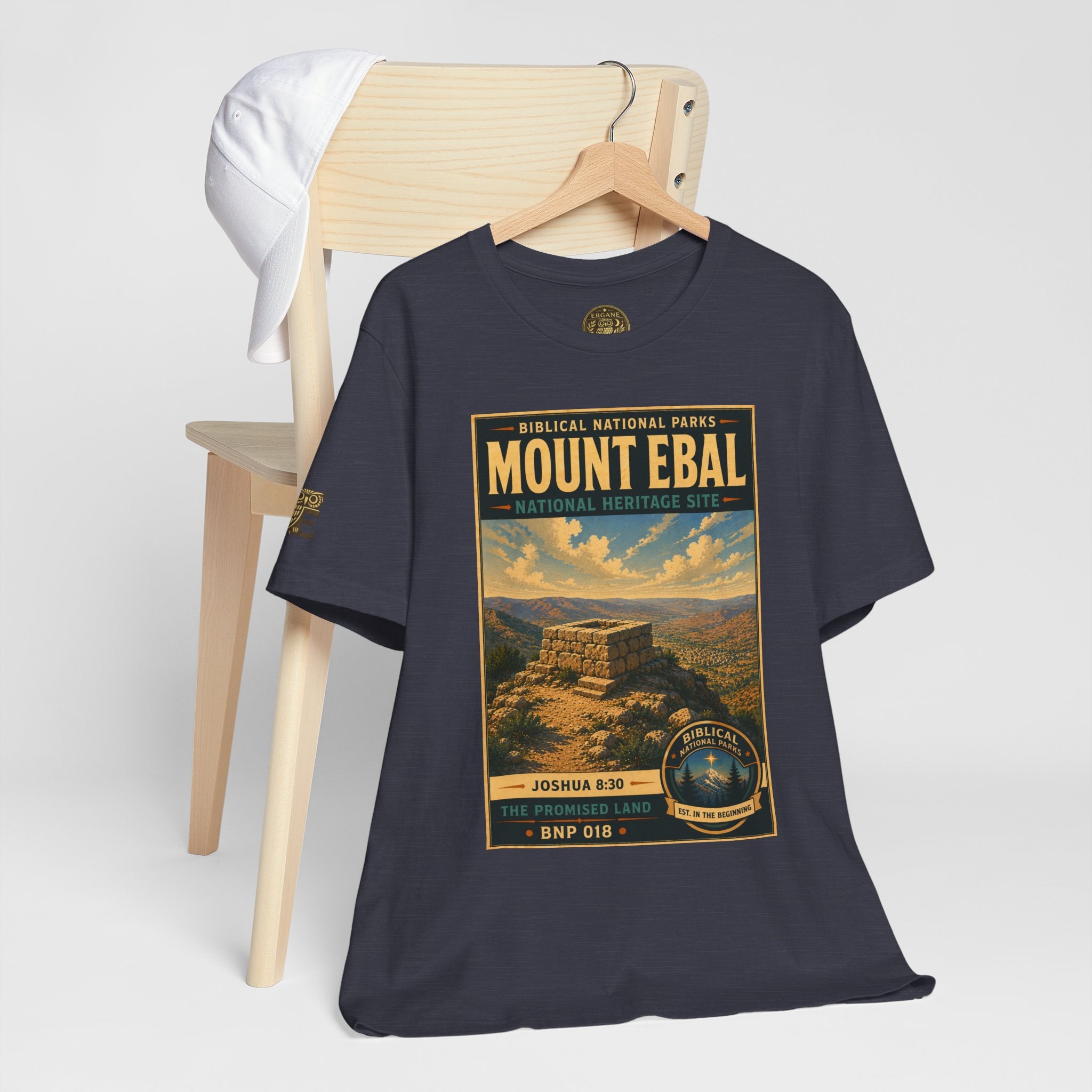 Biblical National Parks Collection III- The Promised Land #018/018 Joshua 8: 30 | Vintage nature poster Tee | Biblical national parks graphic shirt