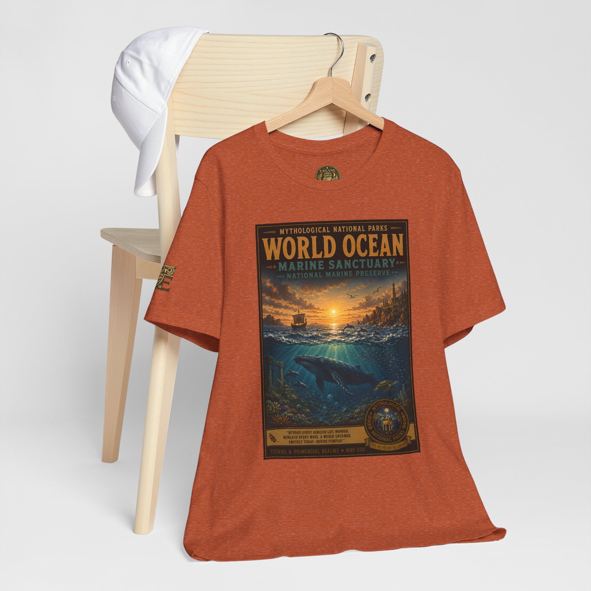 Mythological National Parks COLLECTION V- #050-050 TITANS & PRIMORDIAL REALMS | Vintage nature poster Tee | Mythological National Parks graphic shirt
