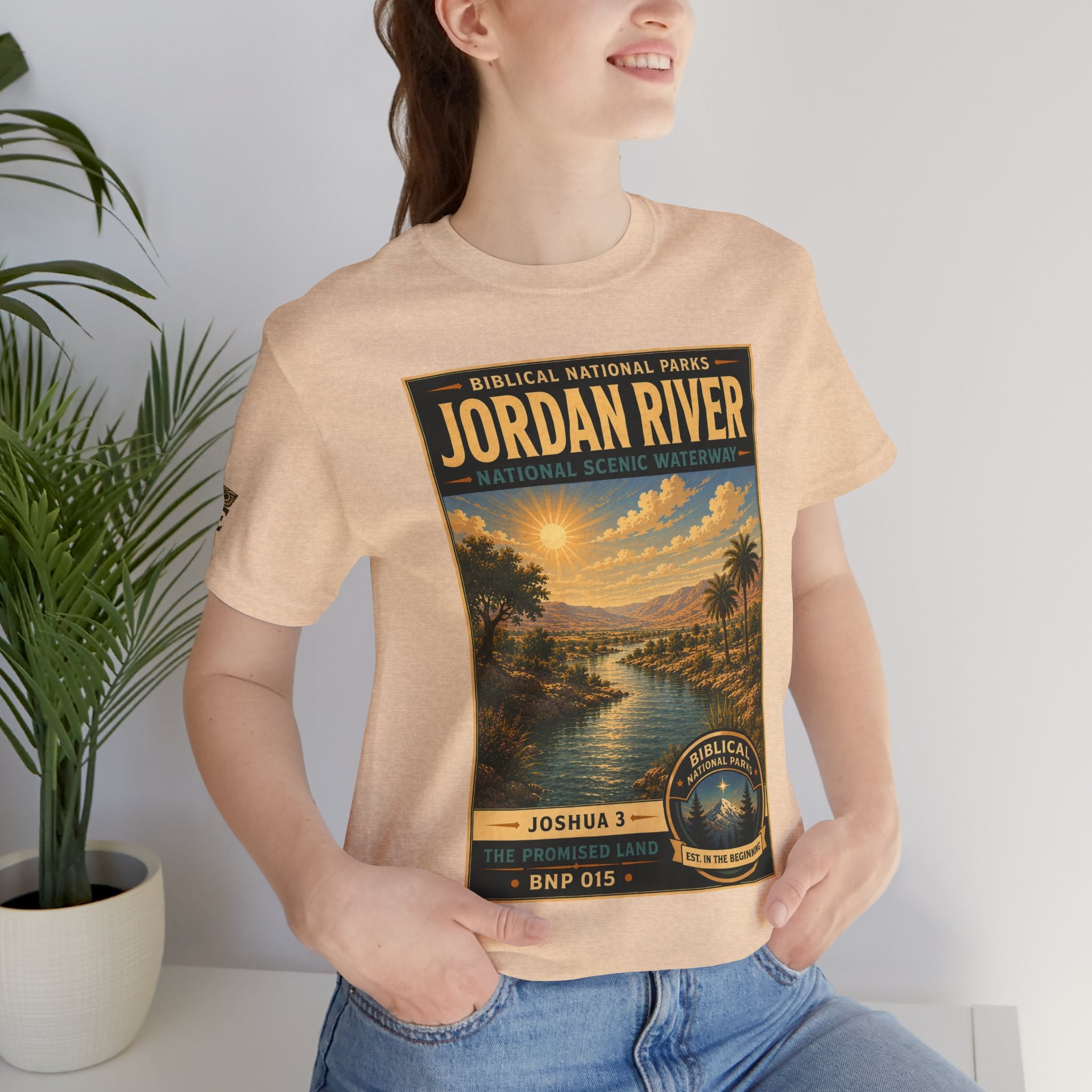 Biblical National Parks Collection III- The Promised Land #015/018 Joshua 3 | Vintage nature poster Tee | Biblical national parks graphic shirt