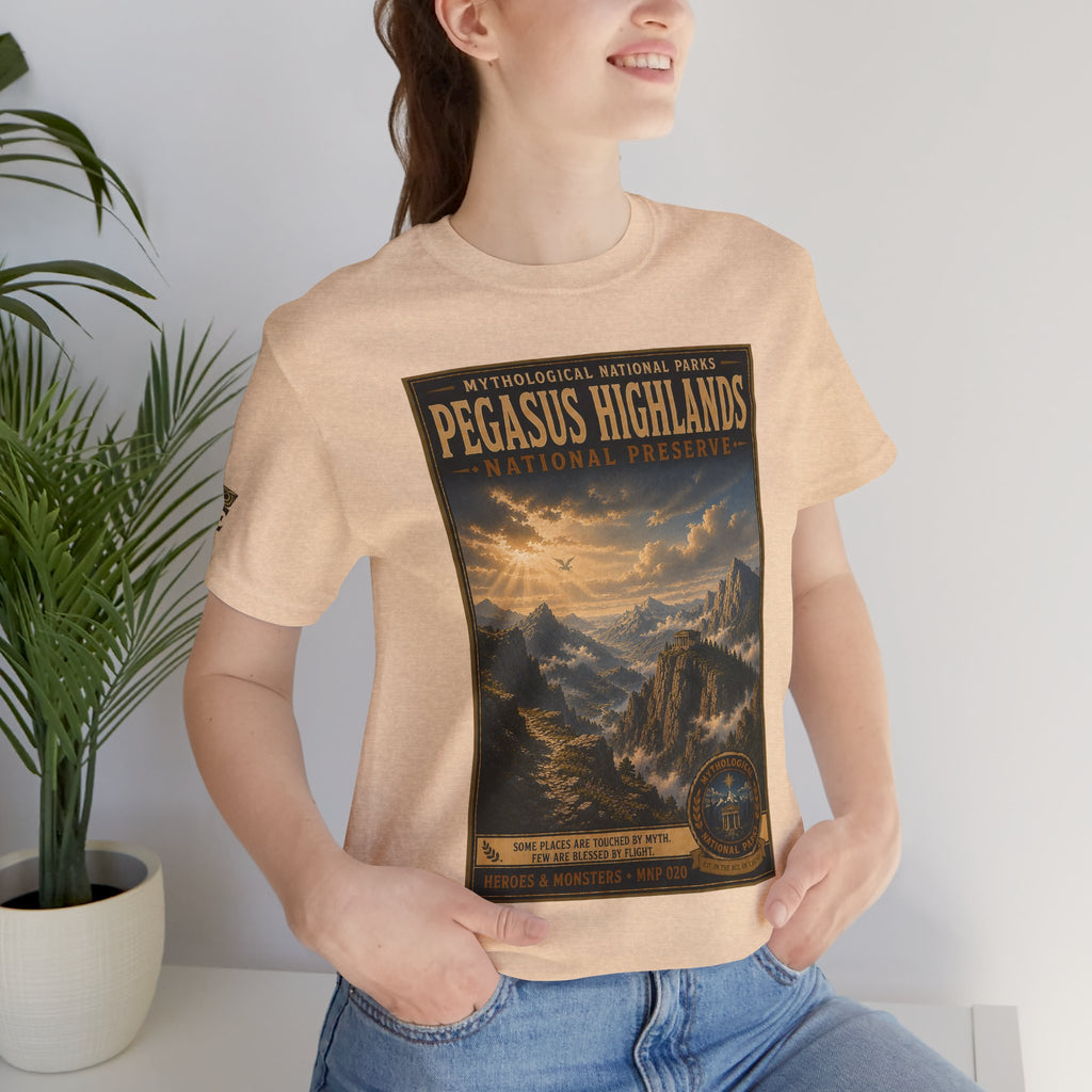 Mythological National Parks Collection III- #020-028 - Heros & Monsters | Vintage nature poster Tee | Mythological National Parks graphic shirt