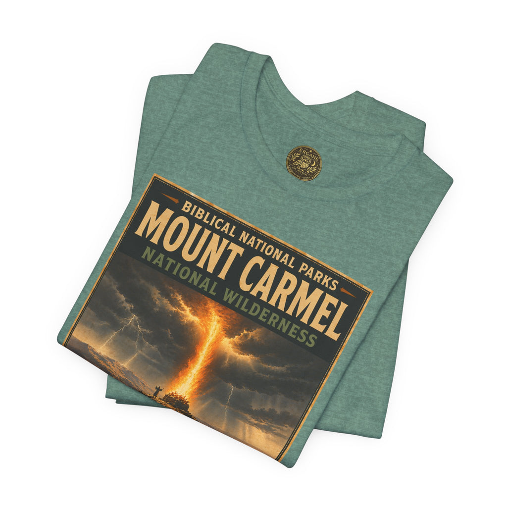 Biblical National Parks Collection V- Prophets & Wonders #025/030 1 Kings 18 | Vintage nature poster Tee | Biblical national parks graphic shirt