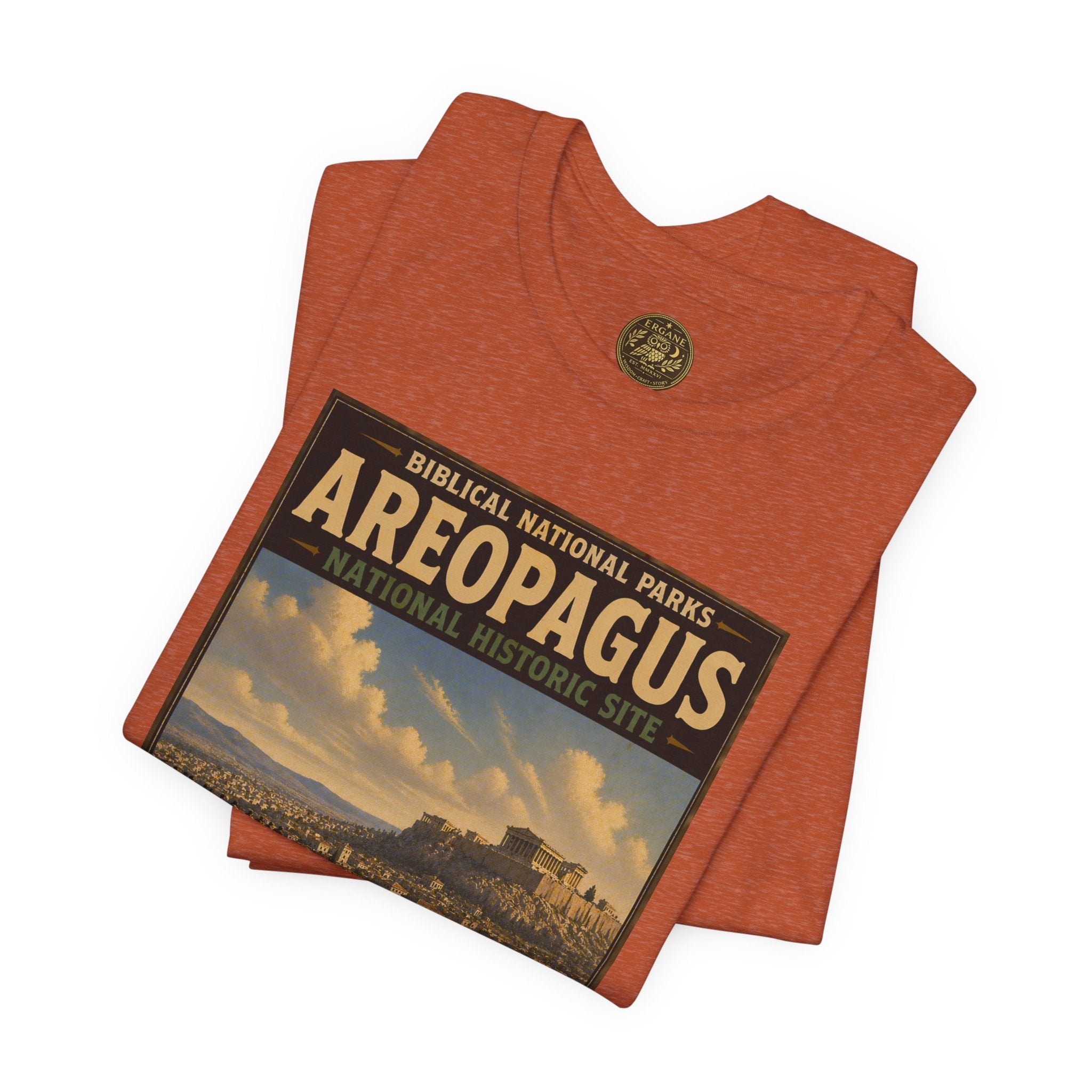 Biblical National Parks Collection VIII- The Apostles' Trails #046/049 | Acts 17 | Vintage nature poster Tee | Biblical national parks graphic shirt