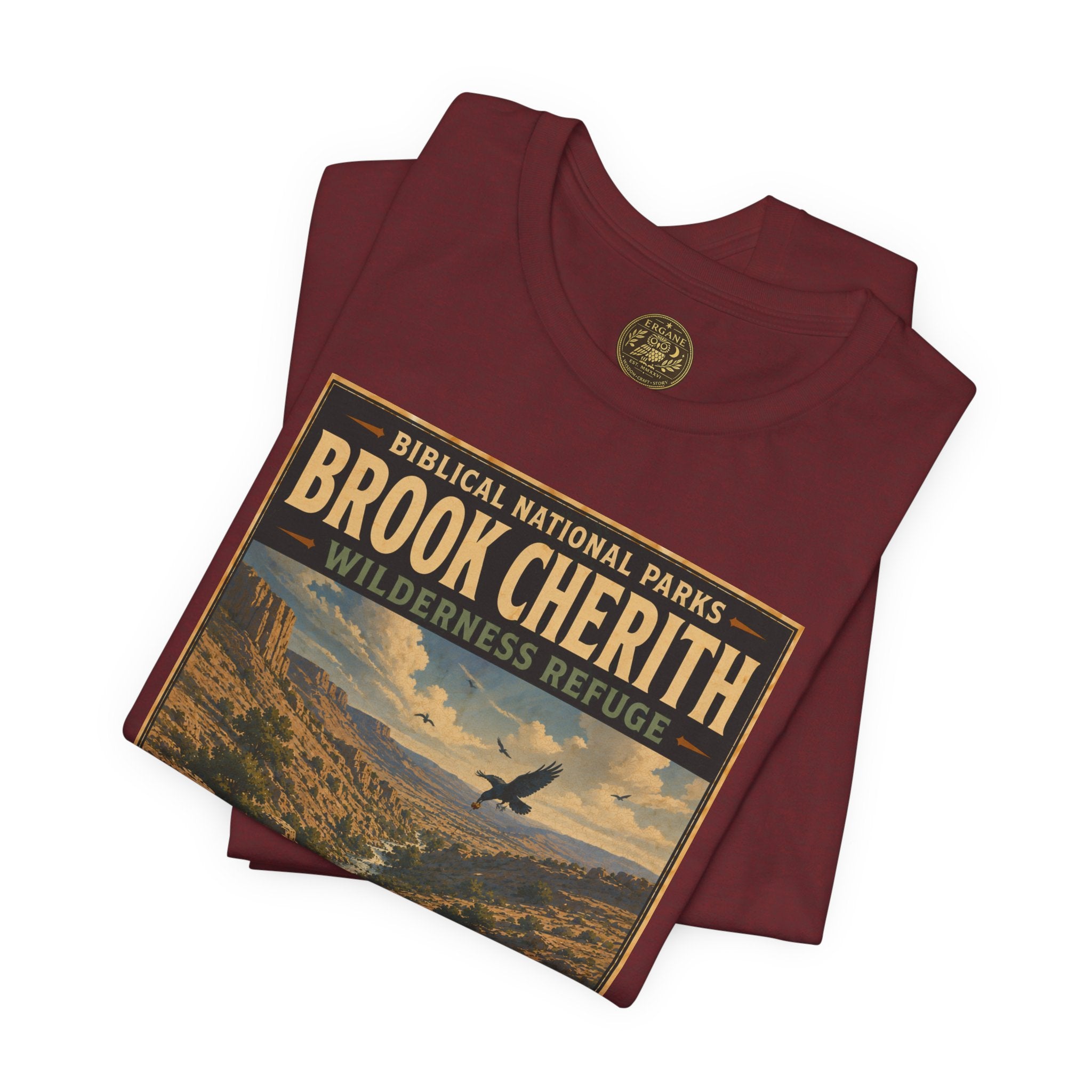 Biblical National Parks Collection V- Prophets & Wonders #024/030 1 Kings 17 | Vintage nature poster Tee | Biblical national parks graphic shirt