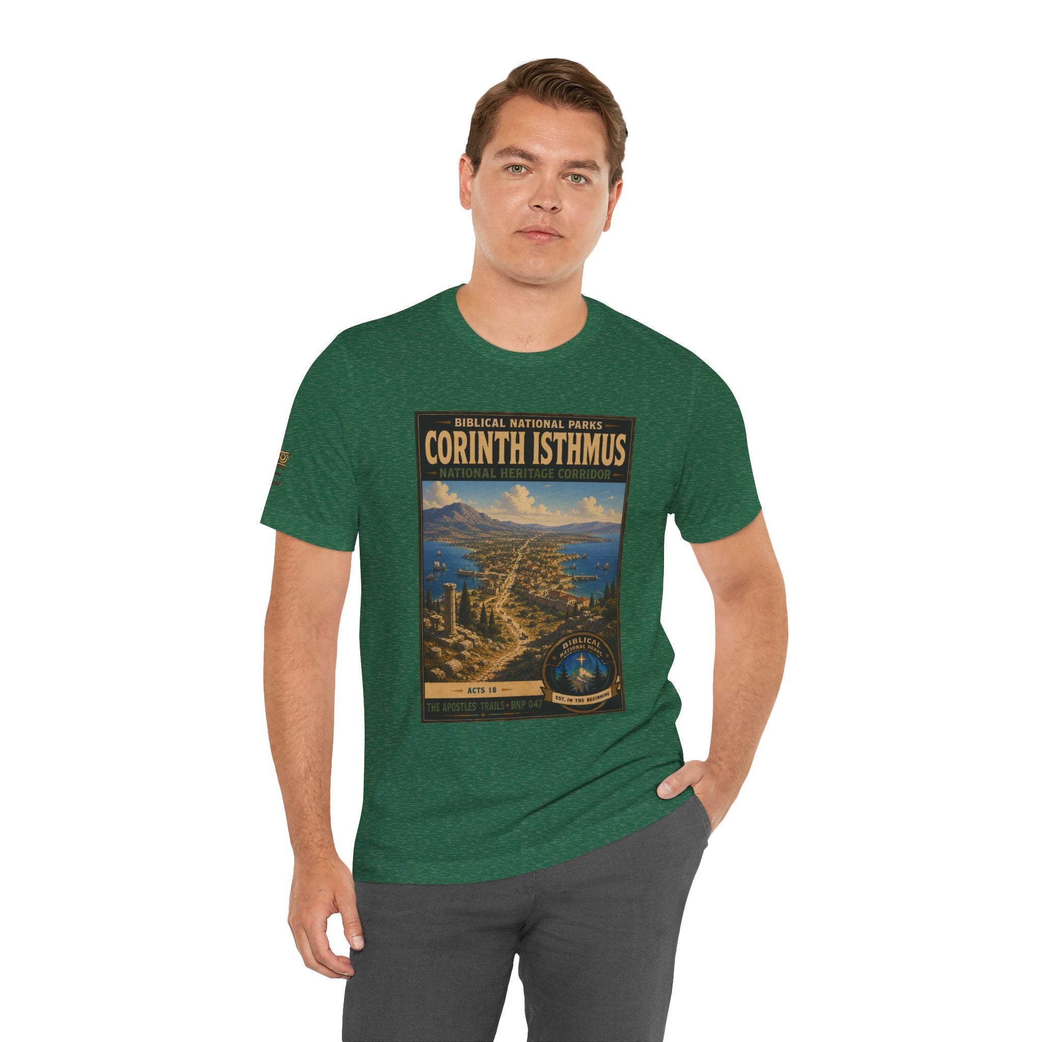 Biblical National Parks Collection VIII- The Apostles' Trails #047/049 | Acts 18 | Vintage nature poster Tee | Biblical national parks graphic shirt