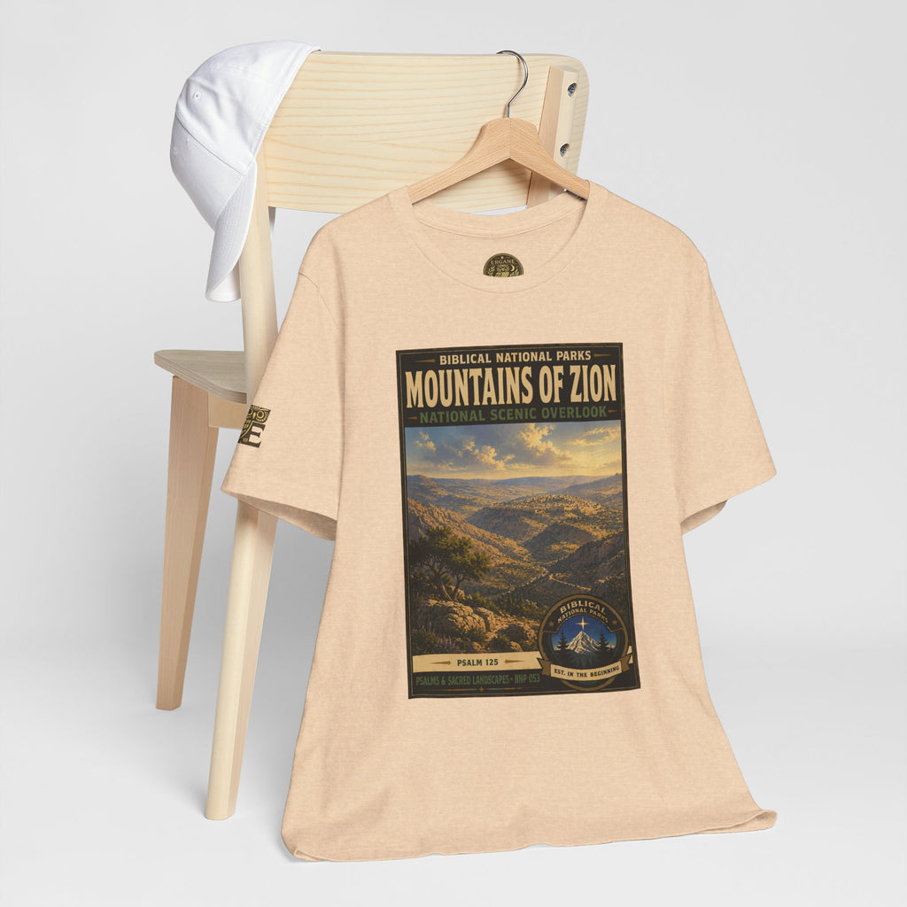 Biblical National Parks Collection IX- #053/054 -Psalms & Sacred Landscapes | Psalm 125 | Vintage nature poster Tee | Biblical national parks graphic shirt