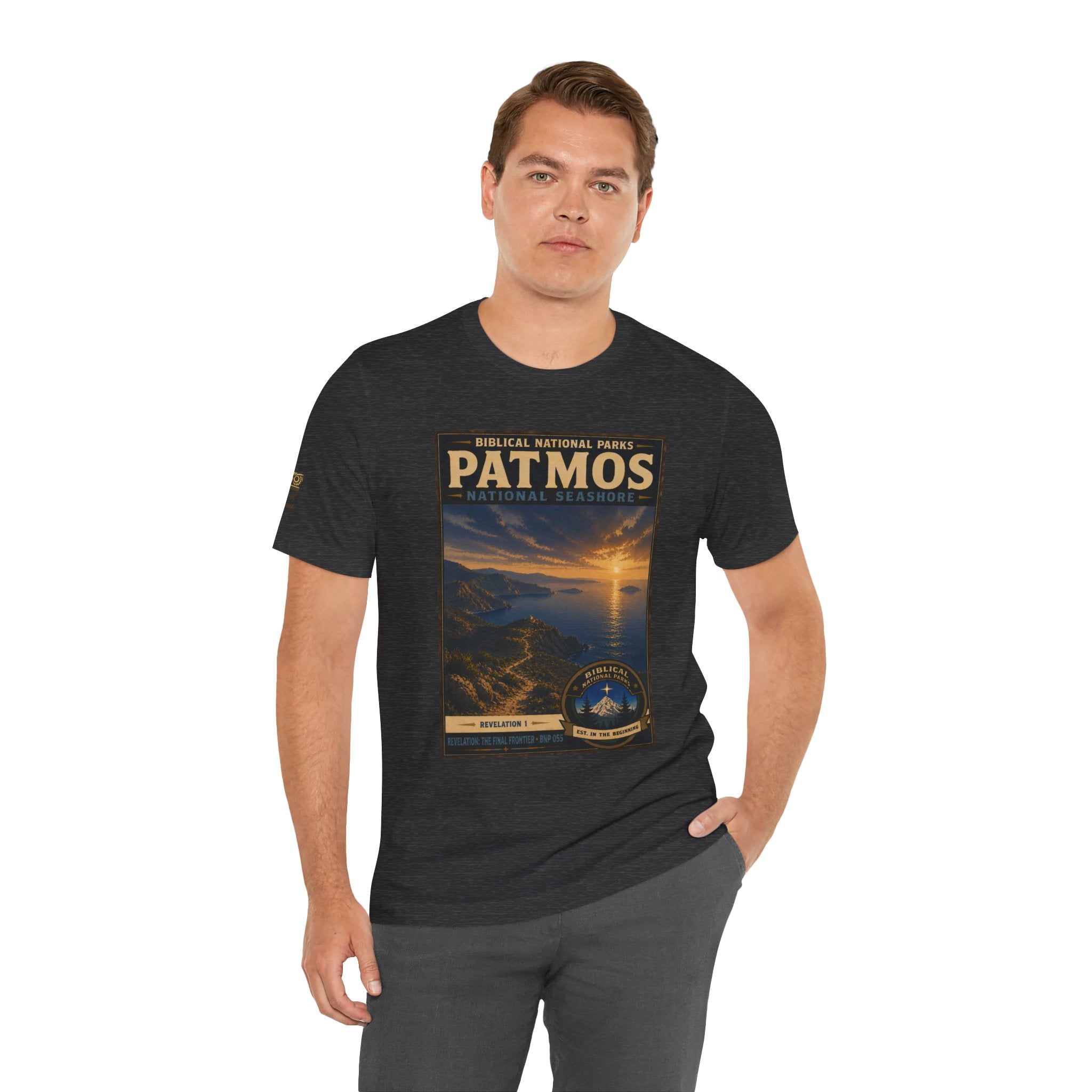 Biblical National Parks Collection X- #055/061 - Revelation: The Final Frontier | Revelation 1 | Vintage nature poster Tee | Biblical national parks graphic shirt