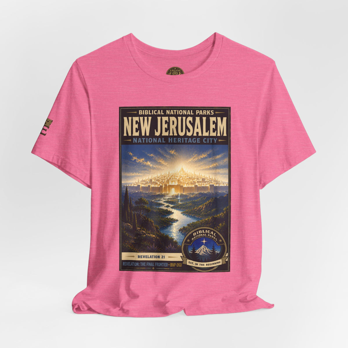 Biblical National Parks Collection X- #060/061 - Revelation: The Final Frontier | Revelation 21 | Vintage nature poster Tee | Biblical national parks graphic shirt 2