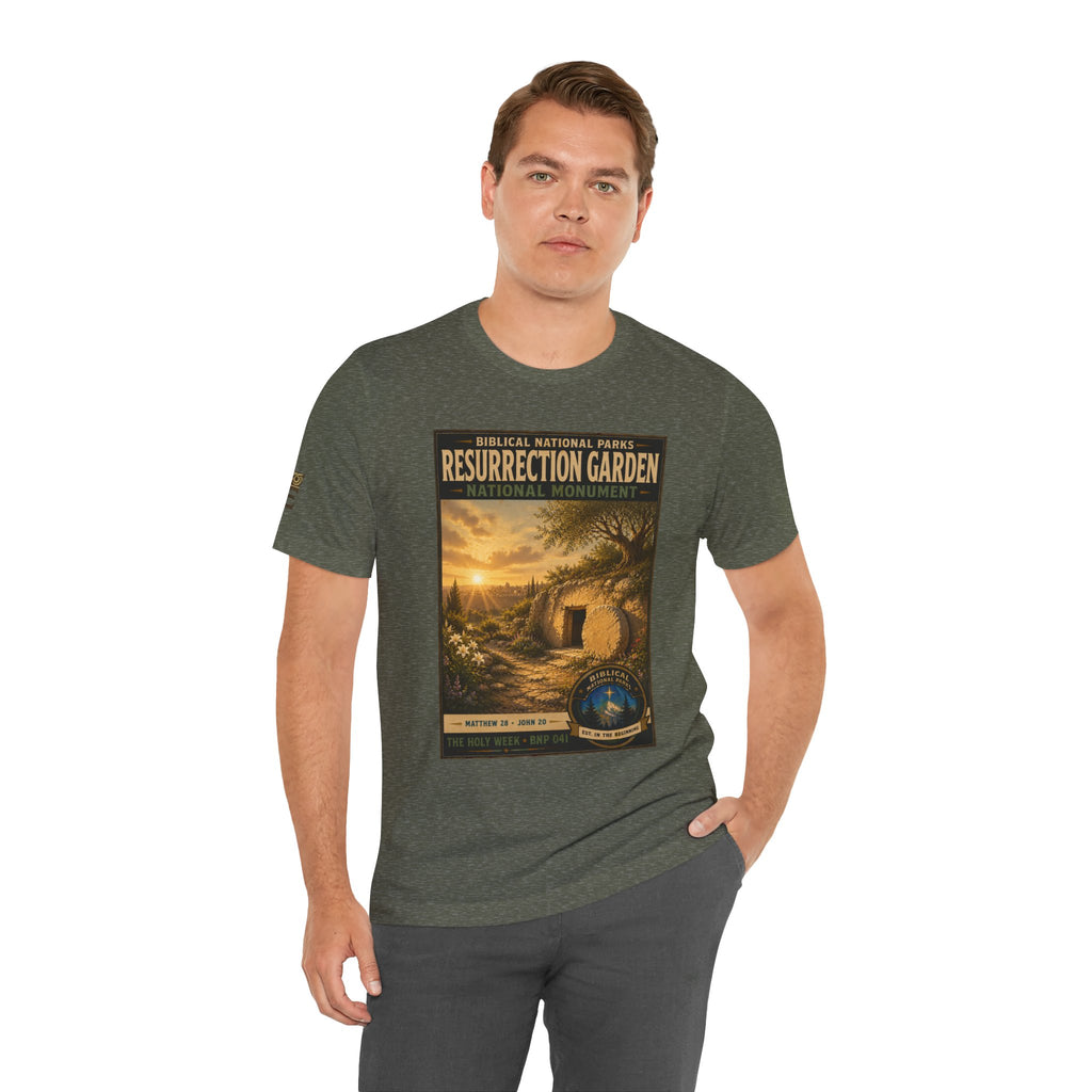 Biblical National Parks Collection VII- The Holy Week #041/041 | Matthew 28 - John 20 | Vintage nature poster Tee | Biblical national parks graphic shirt