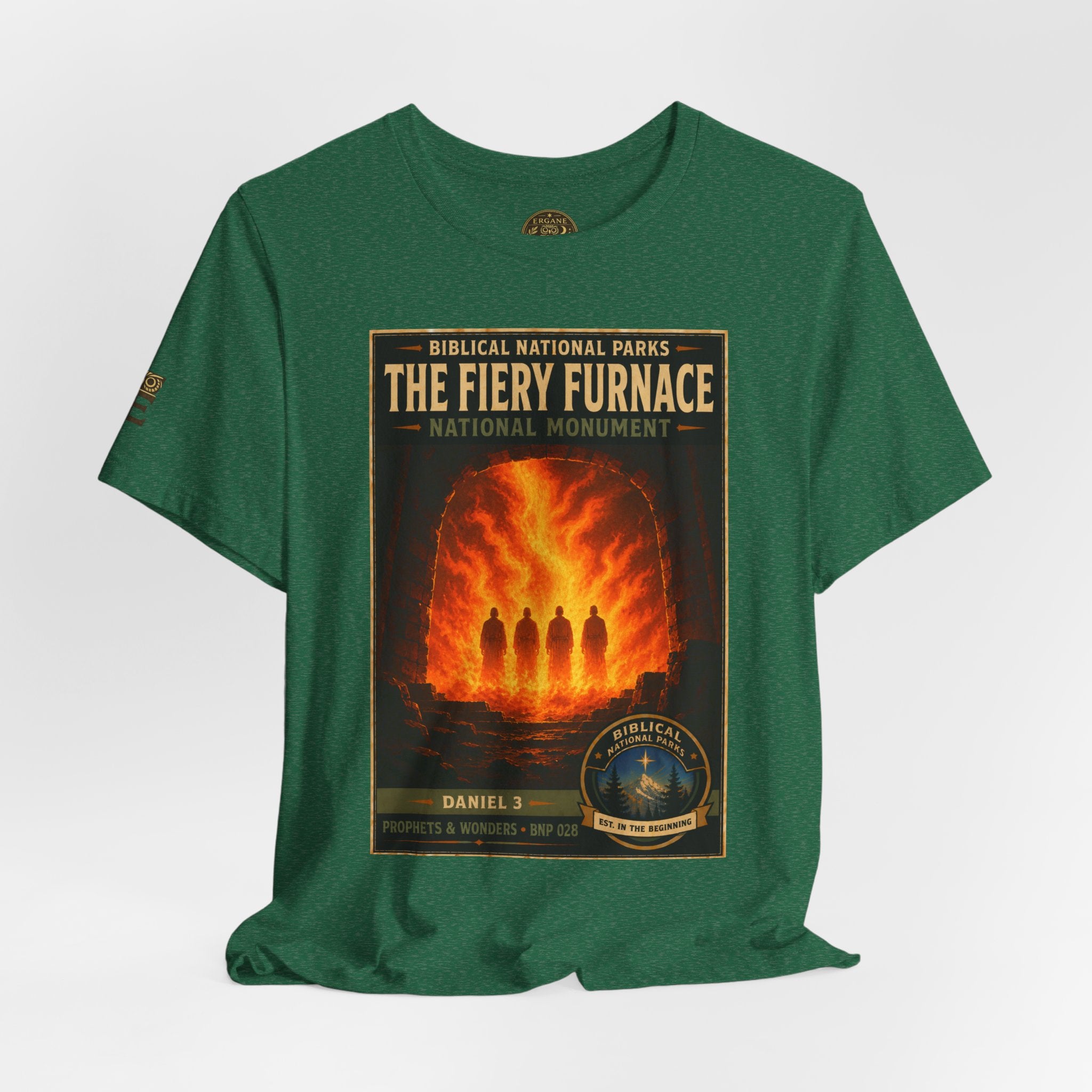 Biblical National Parks Collection V- Prophets & Wonders #028/030 Daniel 3 | Vintage nature poster Tee | Biblical national parks graphic shirt