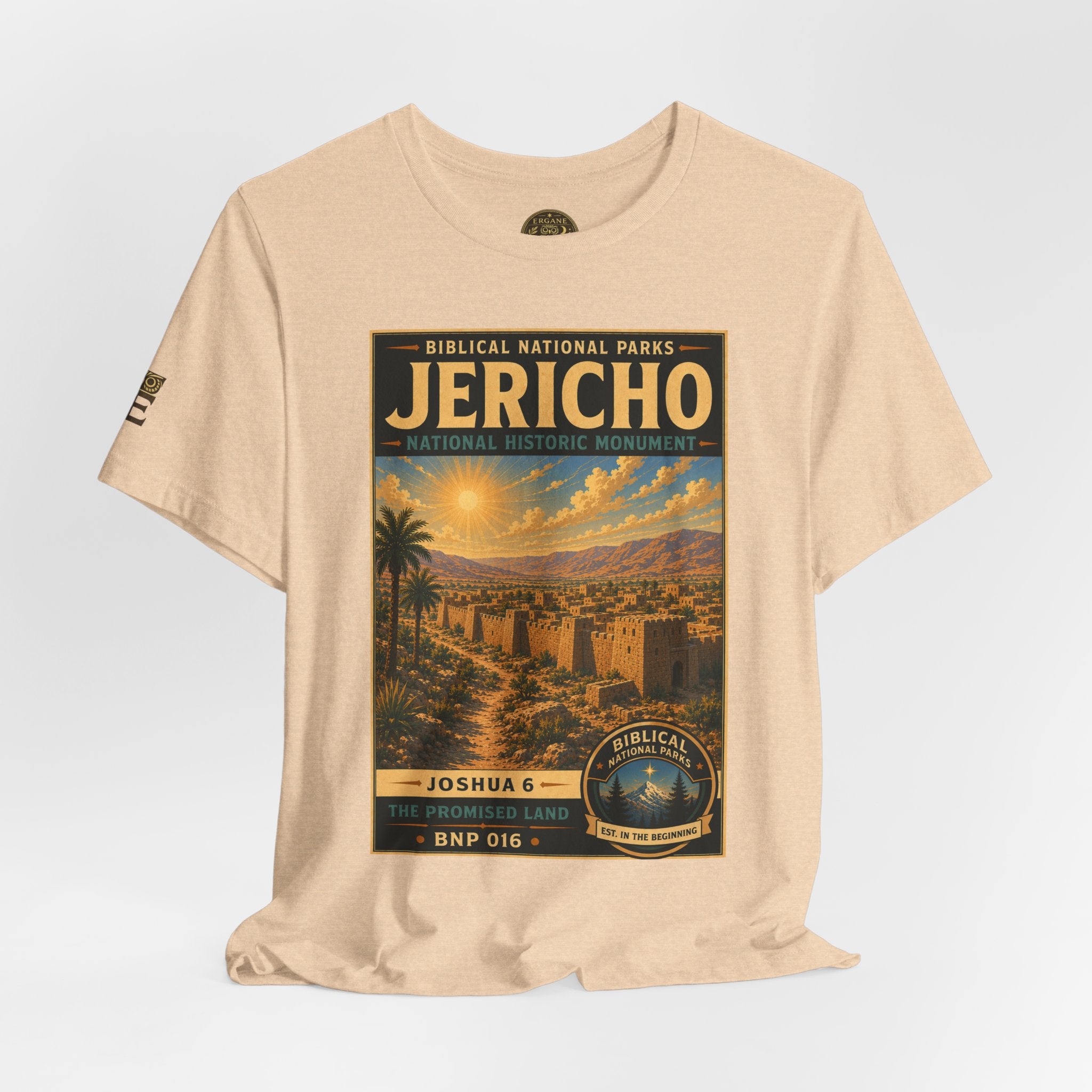 Biblical National Parks Collection III- The Promised Land #016/018 Joshua 6 | Vintage nature poster Tee | Biblical national parks graphic shirt