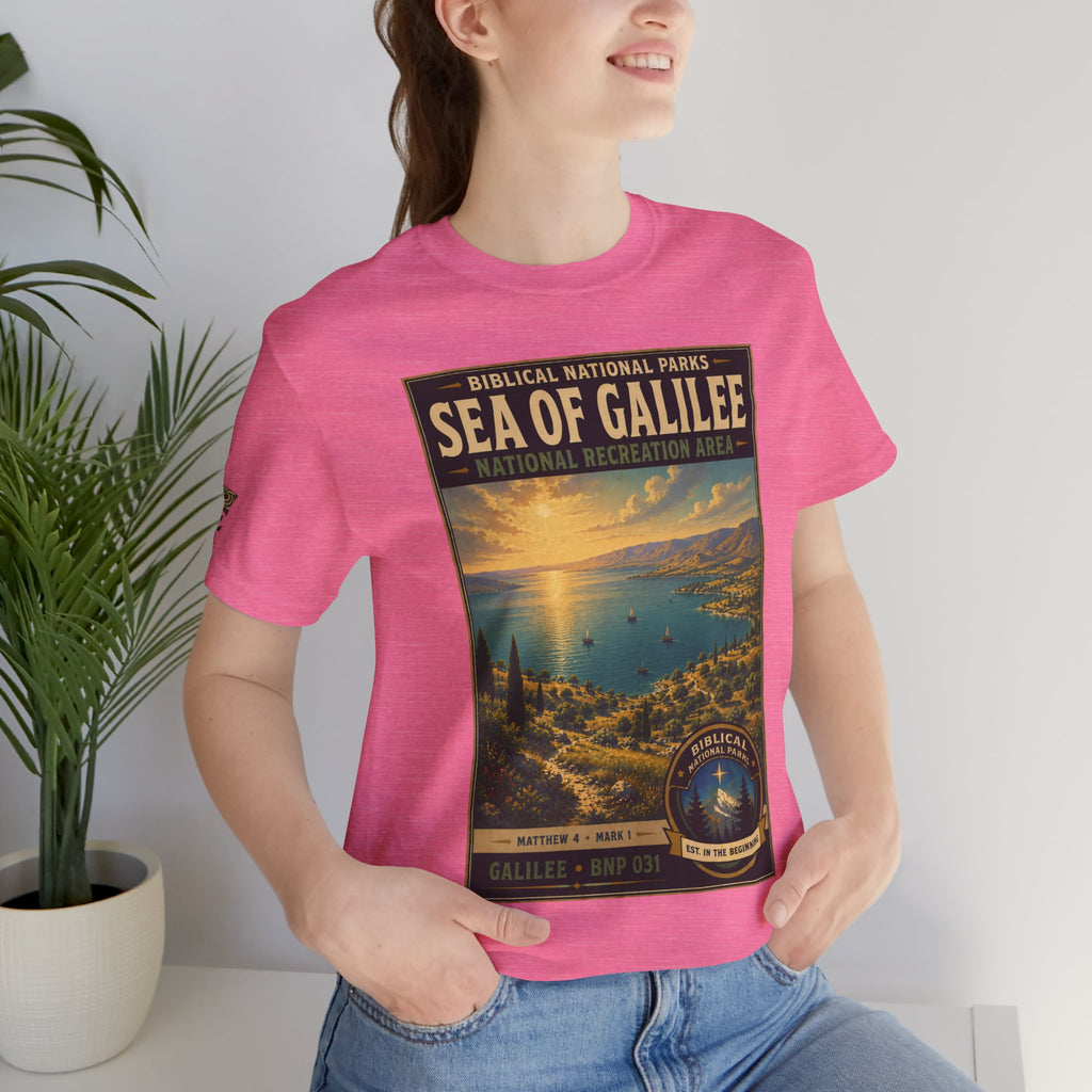Biblical National Parks Collection VI- Galilee #031/035 Matthew 4 & Mark 1 | Vintage nature poster Tee | Biblical national parks graphic shirt