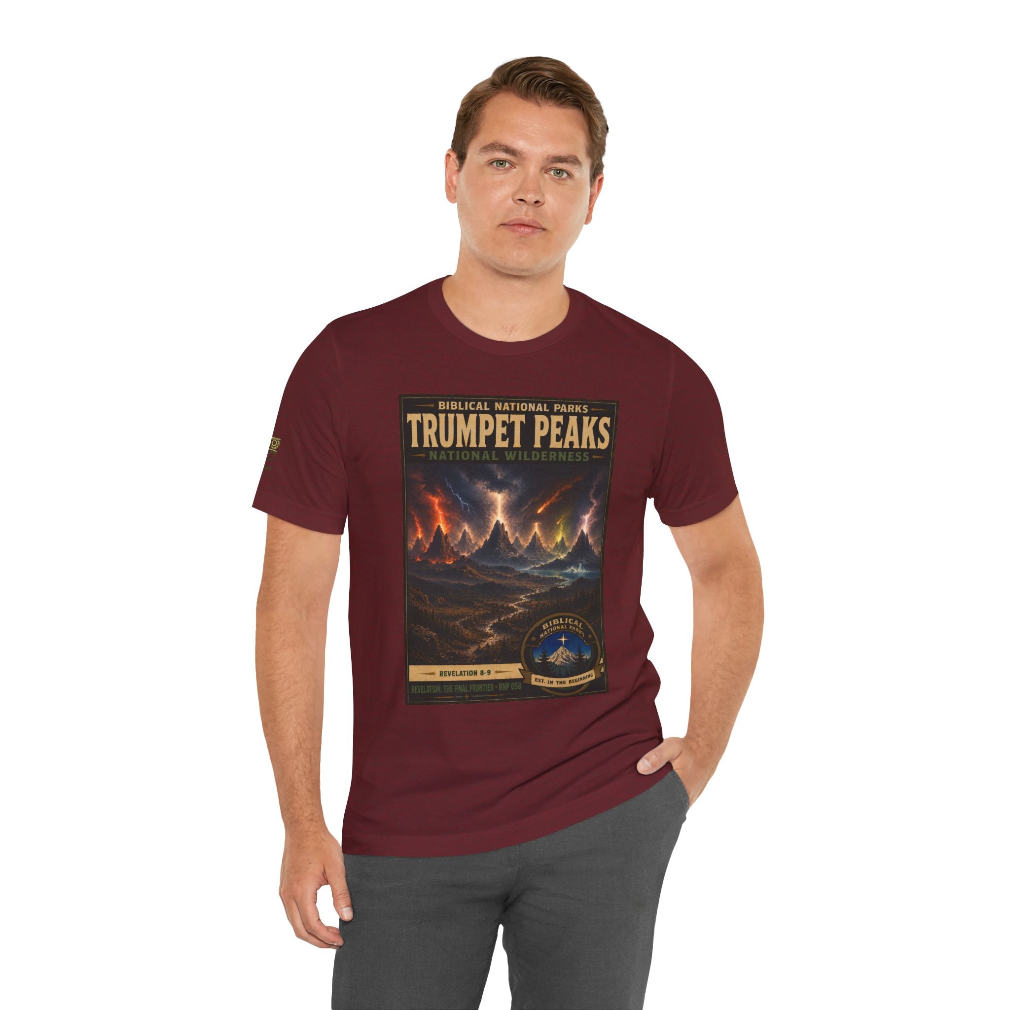 Biblical National Parks Collection X- #058/061 - Revelation: The Final Frontier | Revelation 8-9 | Vintage nature poster Tee | Biblical national parks graphic shirt