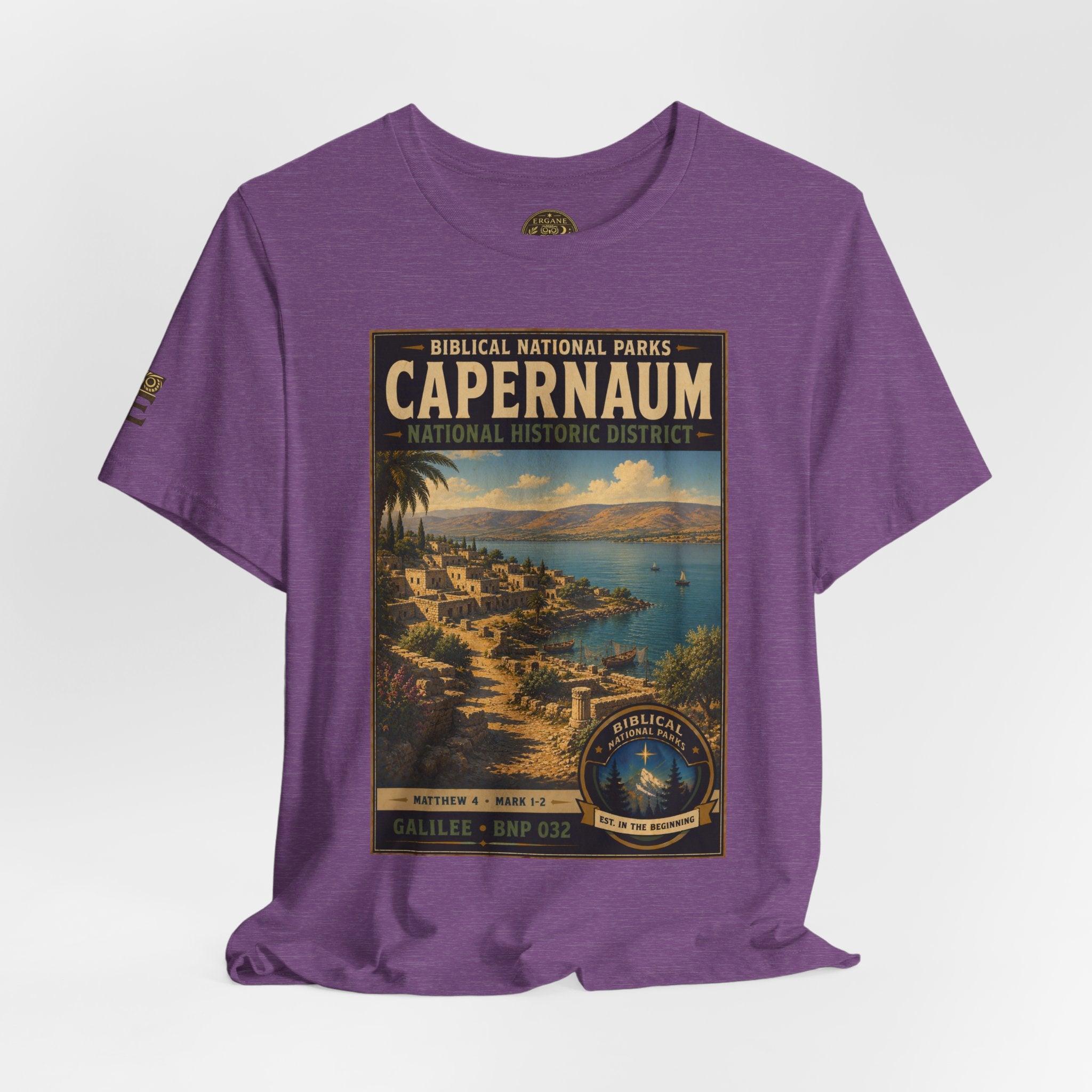 Biblical National Parks Collection VI- Galilee #032/035 Matthew 4 & Mark 1-2 | Vintage nature poster Tee | Biblical national parks graphic shirt