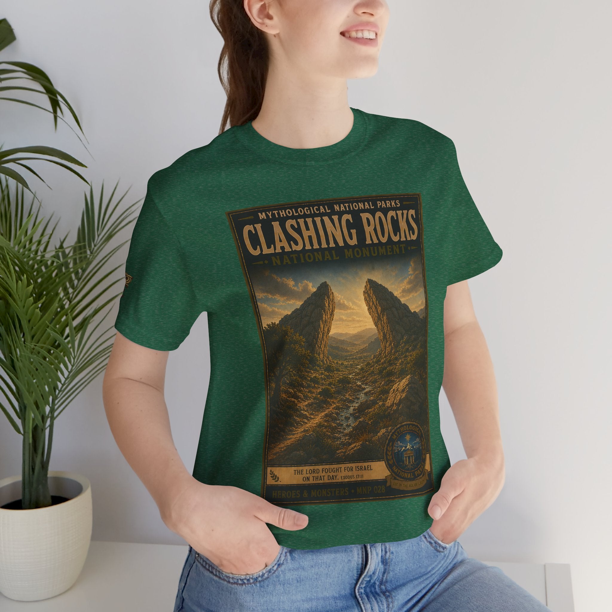 Mythological National Parks Collection III- #028-028 - Heros & Monsters | Vintage nature poster Tee | Mythological National Parks graphic shirt