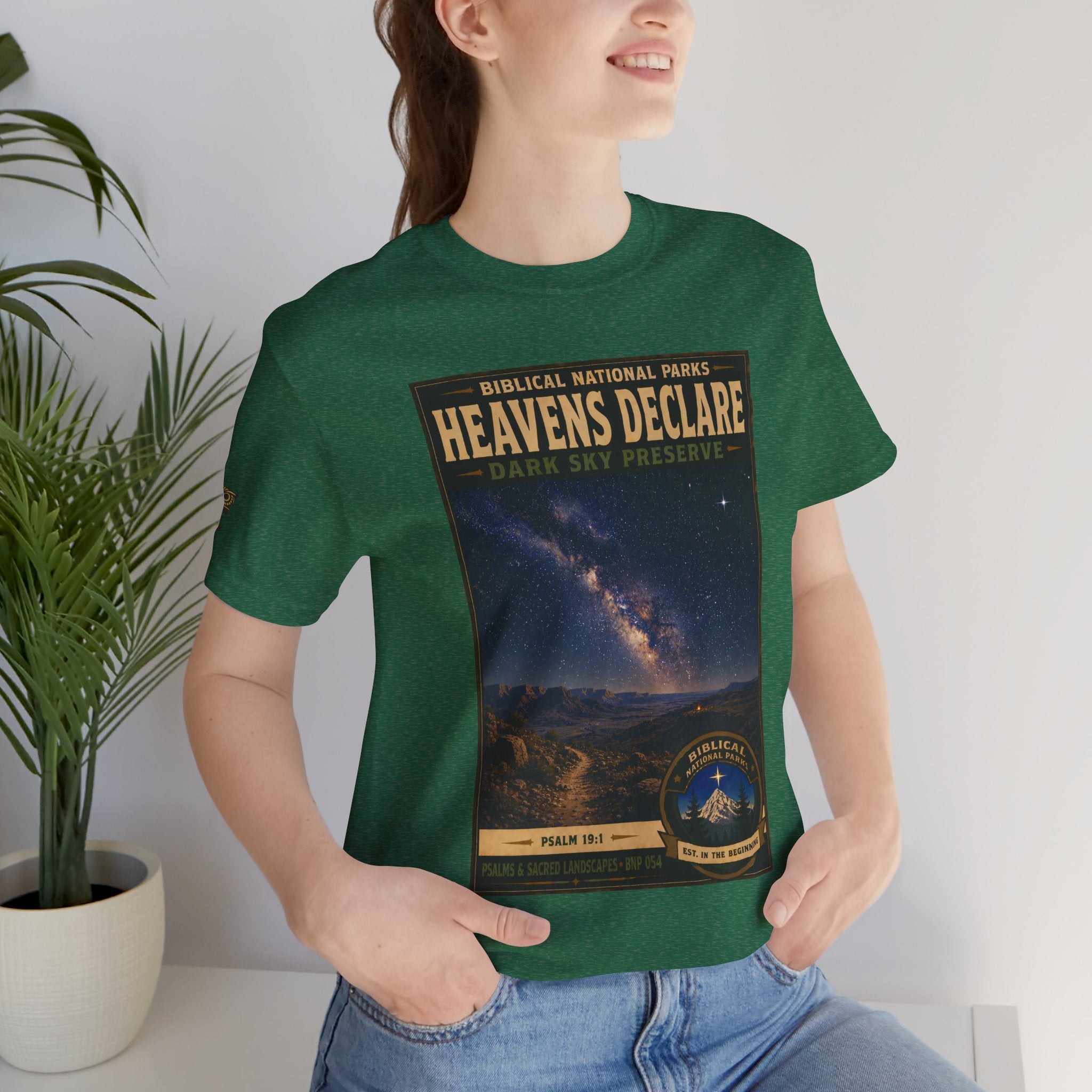 Biblical National Parks Collection IX- #054/054 -Psalms & Sacred Landscapes | Psalm 19:1 | Vintage nature poster Tee | Biblical national parks graphic shirt
