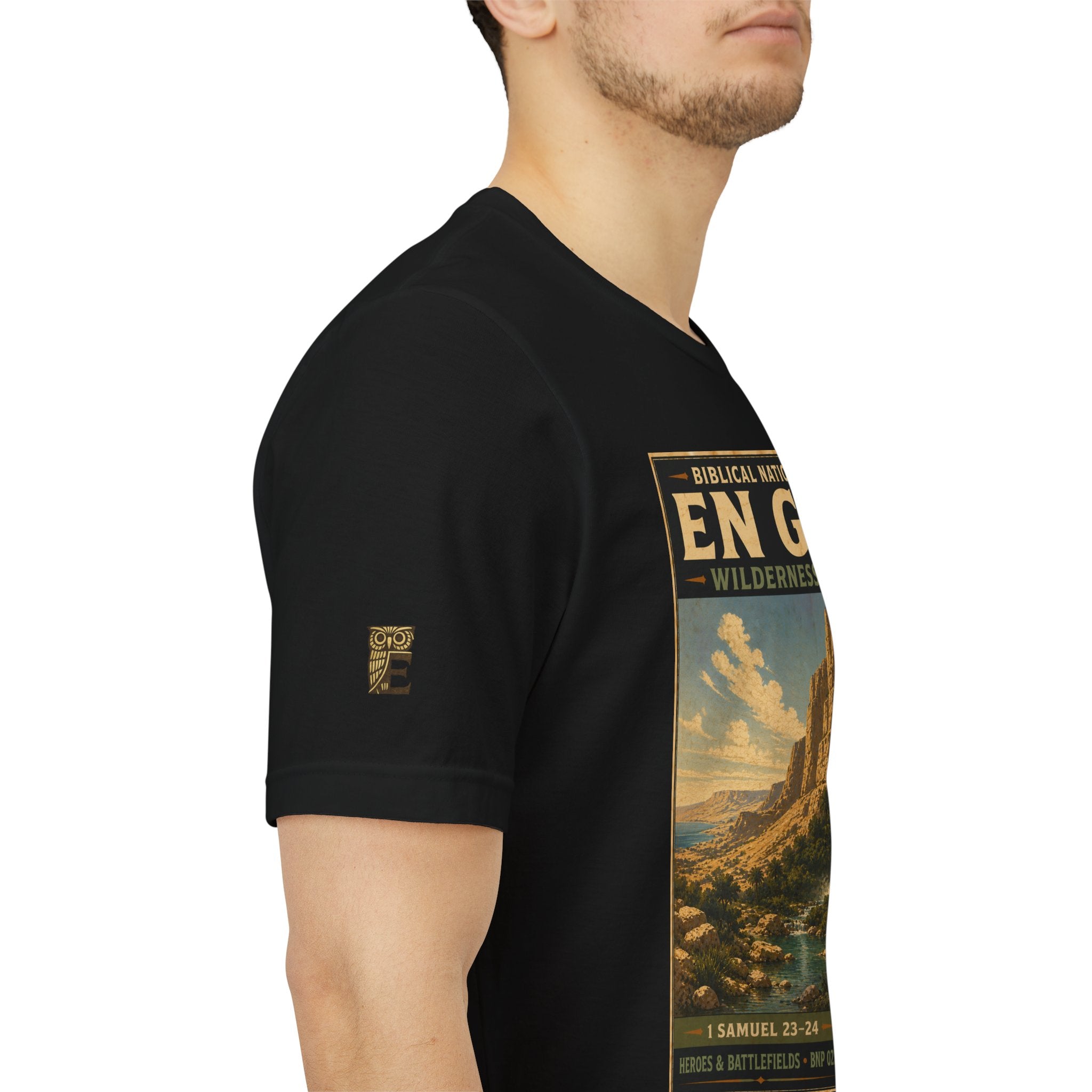 Biblical National Parks Collection IV- Heros & Battlefields #022/023 1 Samuel 23-24 | Vintage nature poster Tee | Biblical national parks graphic shirt