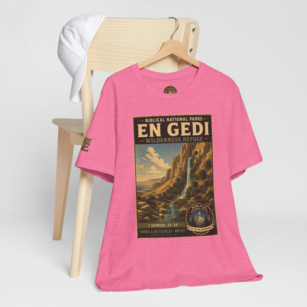 Biblical National Parks Collection IV- Heros & Battlefields #022/023 1 Samuel 23-24 | Vintage nature poster Tee | Biblical national parks graphic shirt