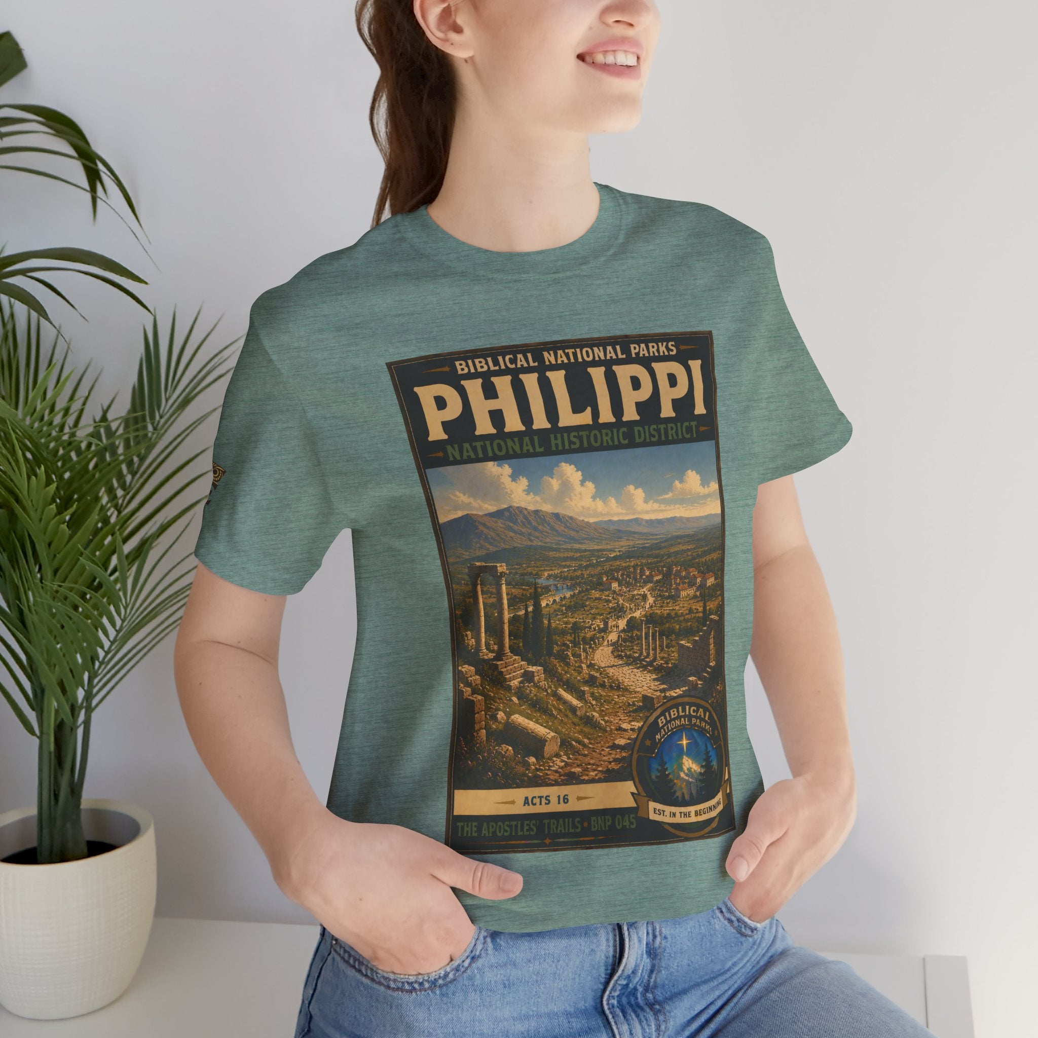 Biblical National Parks Collection VIII- The Apostles' Trails #045/049 | Acts 16 | Vintage nature poster Tee | Biblical national parks graphic shirt