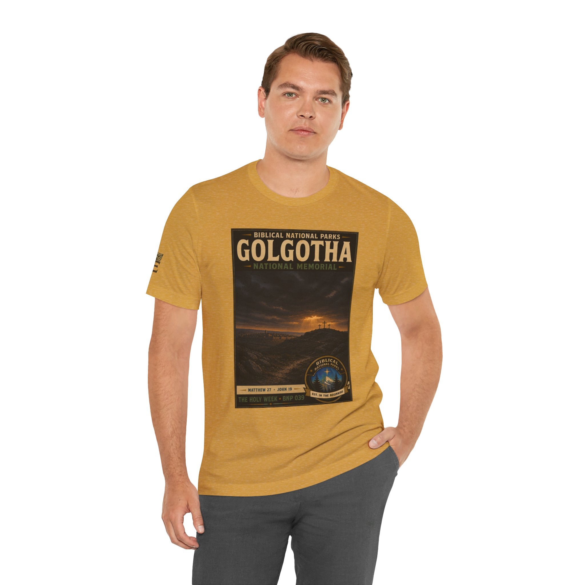 Biblical National Parks Collection VII- The Holy Week #039/041 | Matthew 27 - John 19 | Vintage nature poster Tee | Biblical national parks graphic shirt