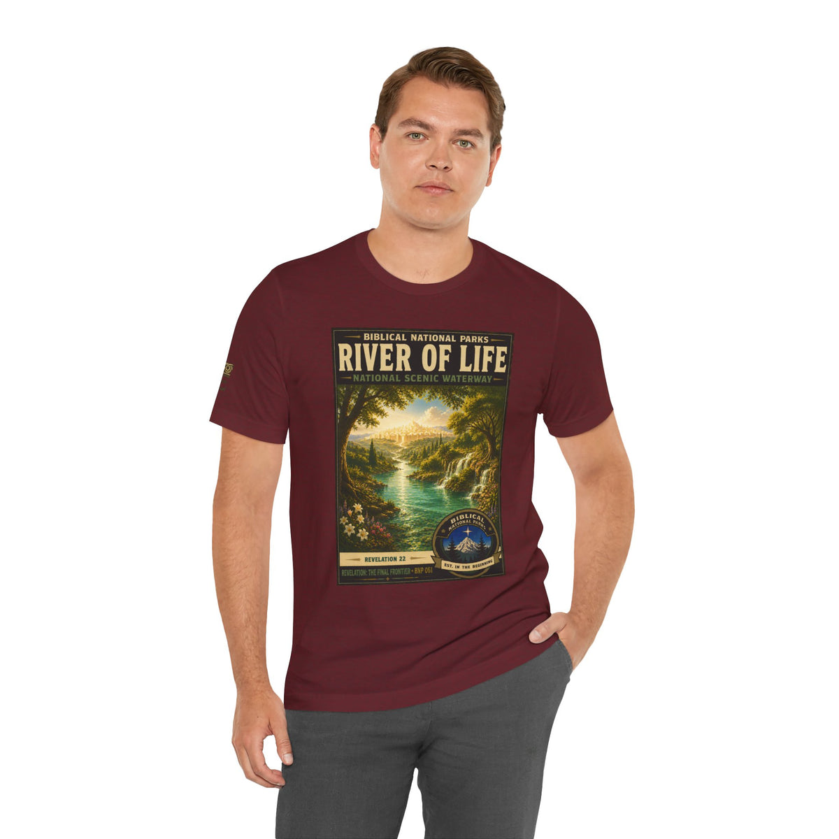 Biblical National Parks Collection X- #061/061 - Revelation: The Final Frontier | Revelation 22 | Vintage nature poster Tee | Biblical national parks graphic shirt 2