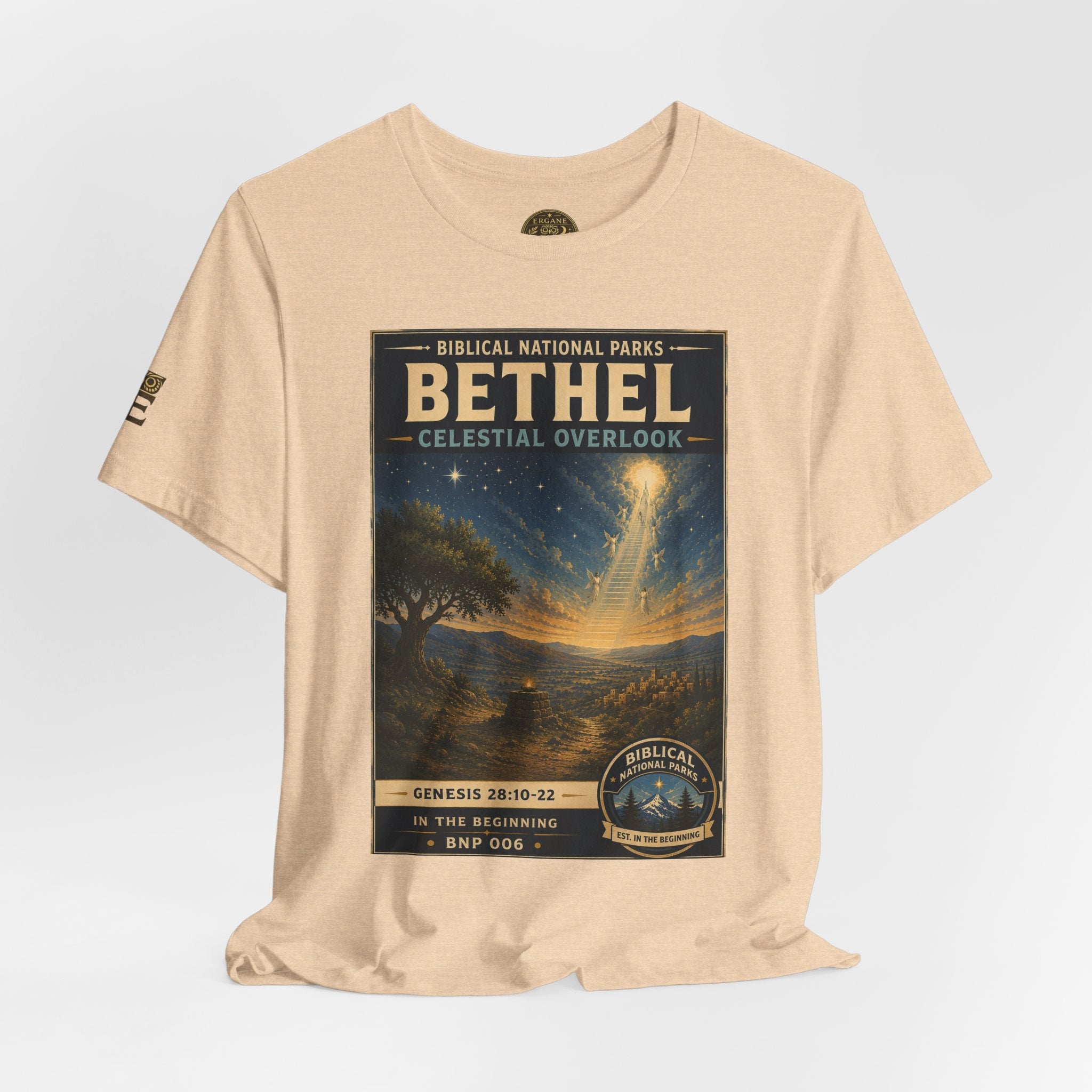 Biblical National Parks Collection I- In The Beginning #006/006 Genesis 28: 10-22 | Vintage nature poster Tee | Biblical national parks graphic shirt