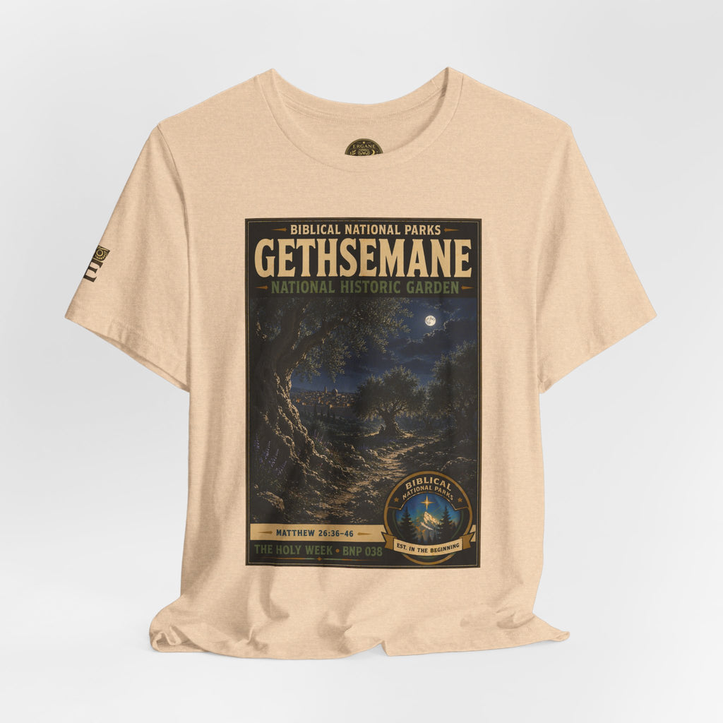 Biblical National Parks Collection VII- The Holy Week #038/041 | Matthew 26: 36-46 | Vintage nature poster Tee | Biblical national parks graphic shirt