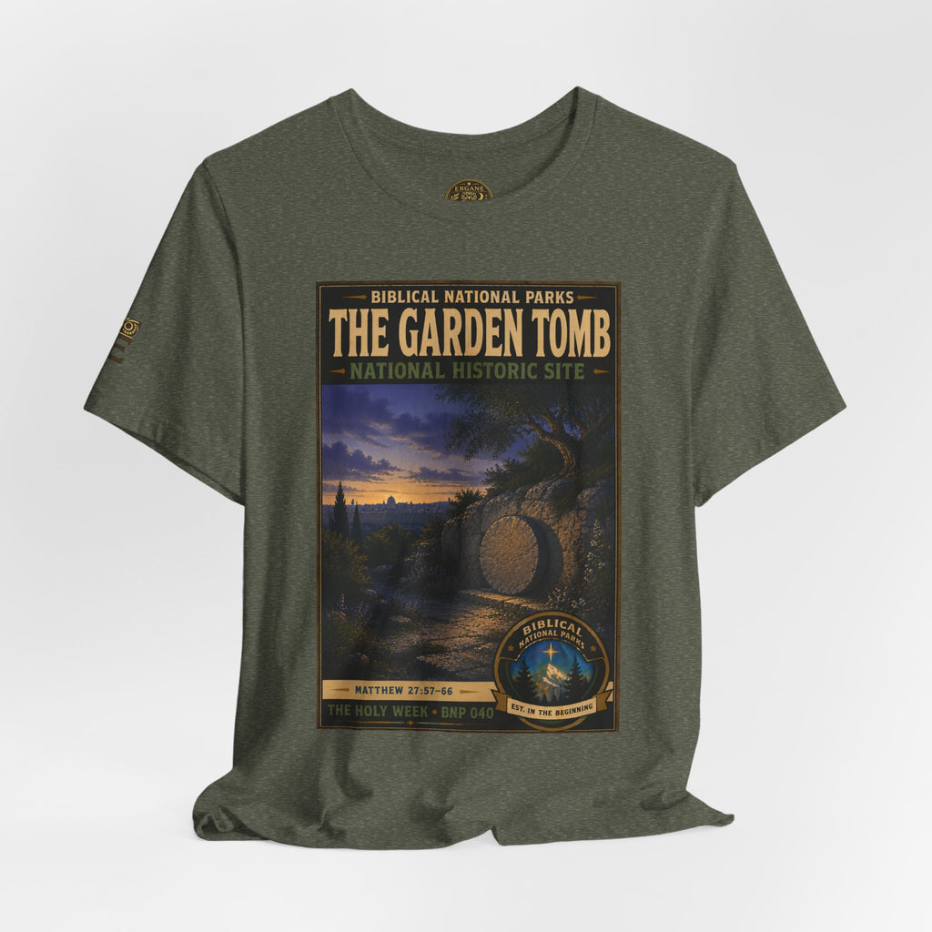 Biblical National Parks Collection VII- The Holy Week #040/041 | Matthew 27: 55-66 | Vintage nature poster Tee | Biblical national parks graphic shirt