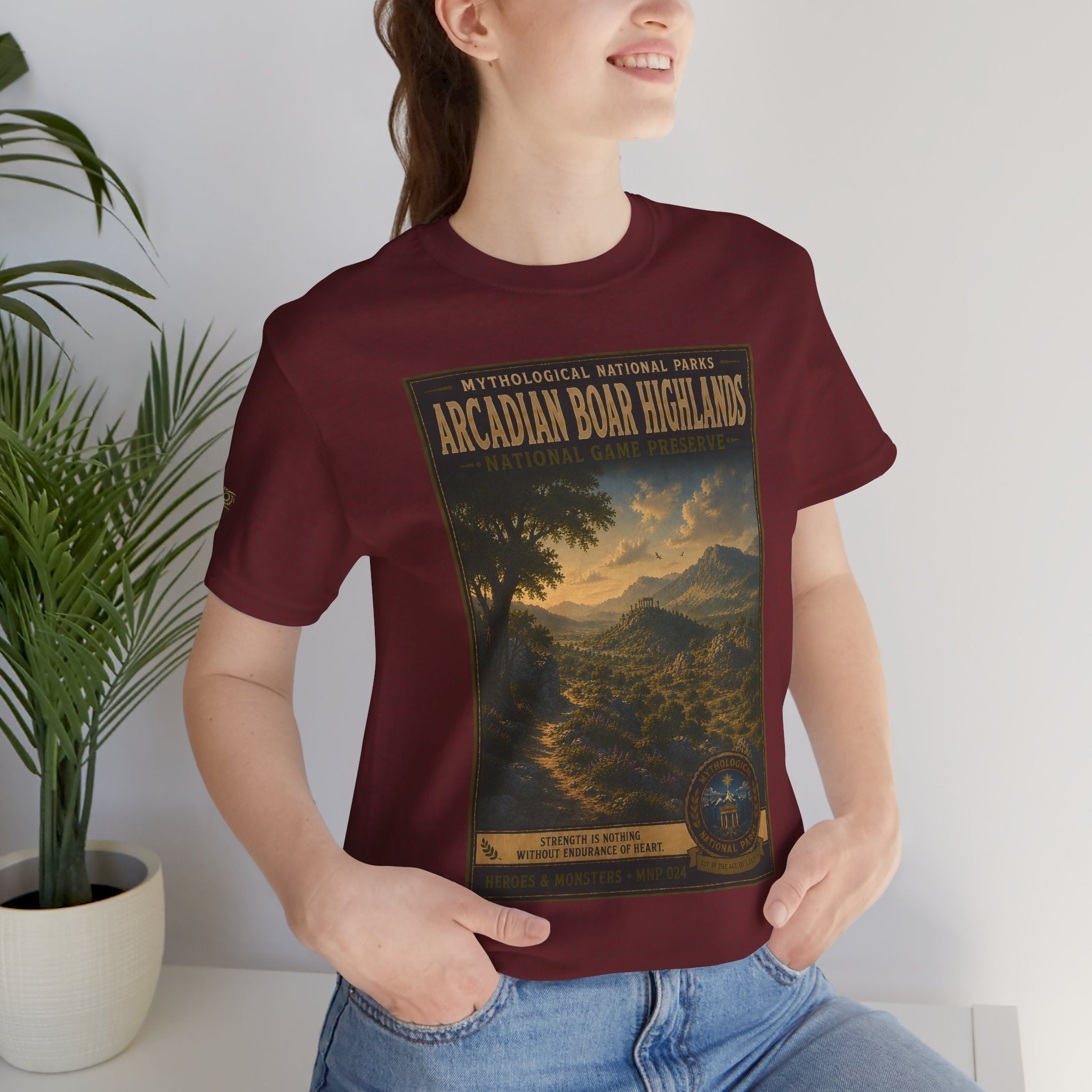 Mythological National Parks Collection III- #024-028 - Heros & Monsters | Vintage nature poster Tee | Mythological National Parks graphic shirt