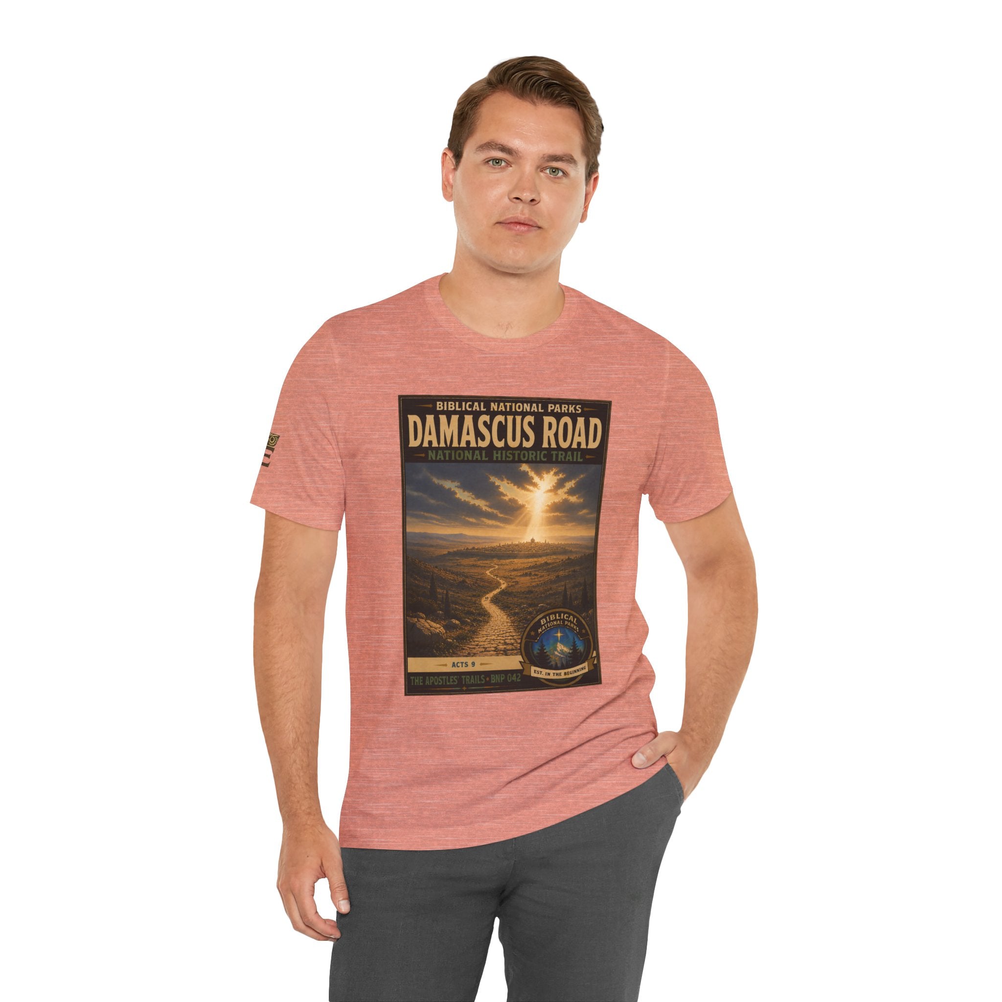 Biblical National Parks Collection VIII- The Apostles' Trails #042/049 | Acts 9 | Vintage nature poster Tee | Biblical national parks graphic shirt