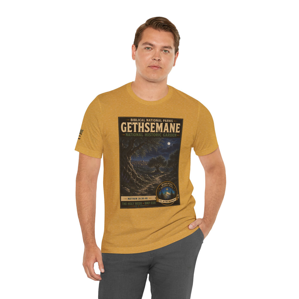 Biblical National Parks Collection VII- The Holy Week #038/041 | Matthew 26: 36-46 | Vintage nature poster Tee | Biblical national parks graphic shirt
