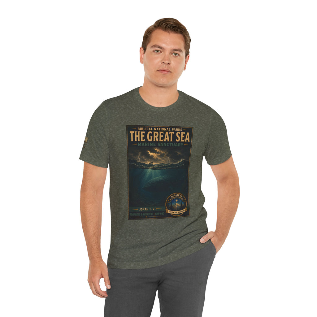 Biblical National Parks Collection V- Prophets & Wonders #030/030 Jonah 1-2 | Vintage nature poster Tee | Biblical national parks graphic shirt
