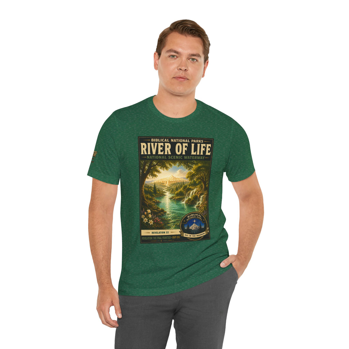 Biblical National Parks Collection X- #061/061 - Revelation: The Final Frontier | Revelation 22 | Vintage nature poster Tee | Biblical national parks graphic shirt 2