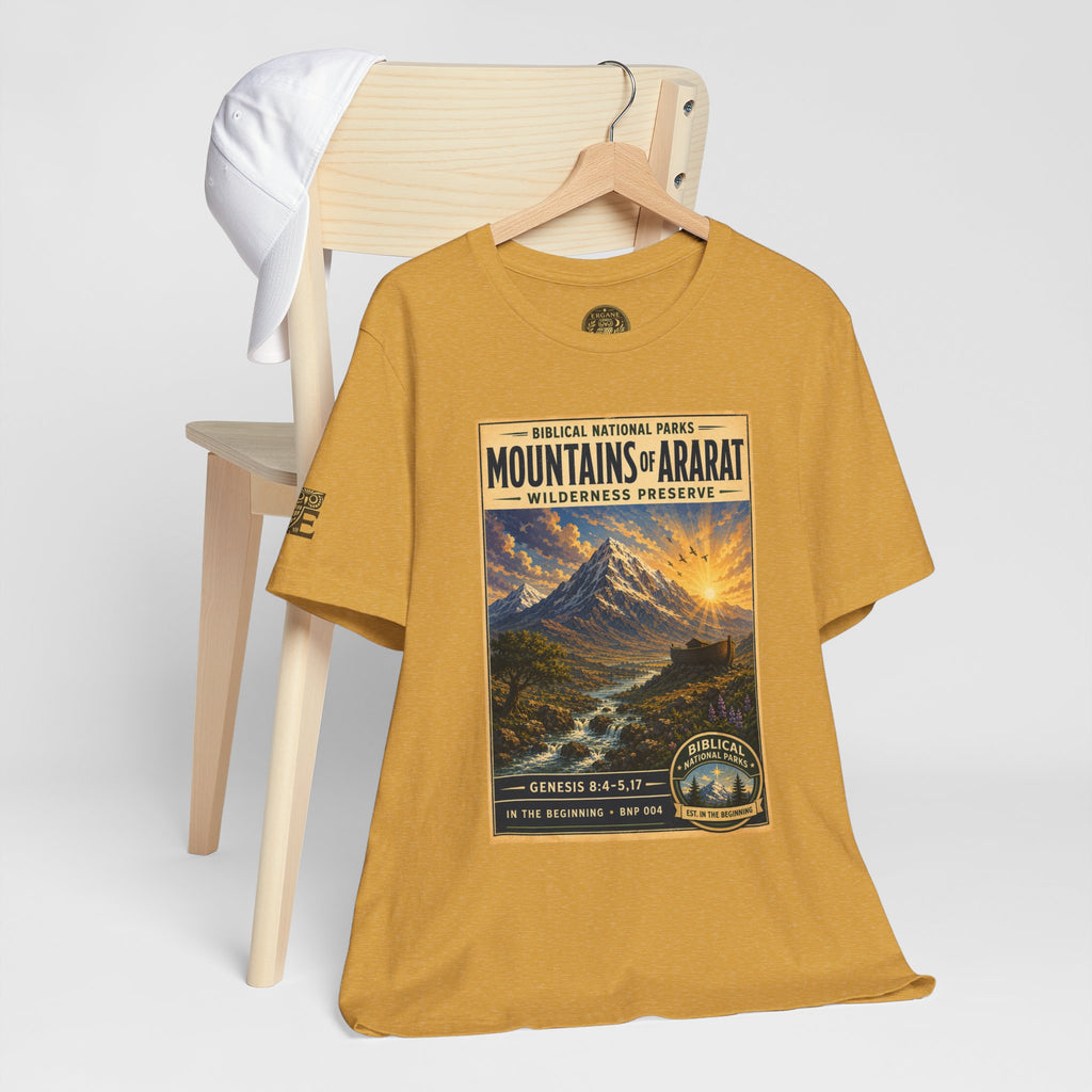 Biblical National Parks Collection I- In The Beginning #004/006 Genesis 8:4-5,17 | Vintage nature poster Tee | Biblical national parks graphic shirt