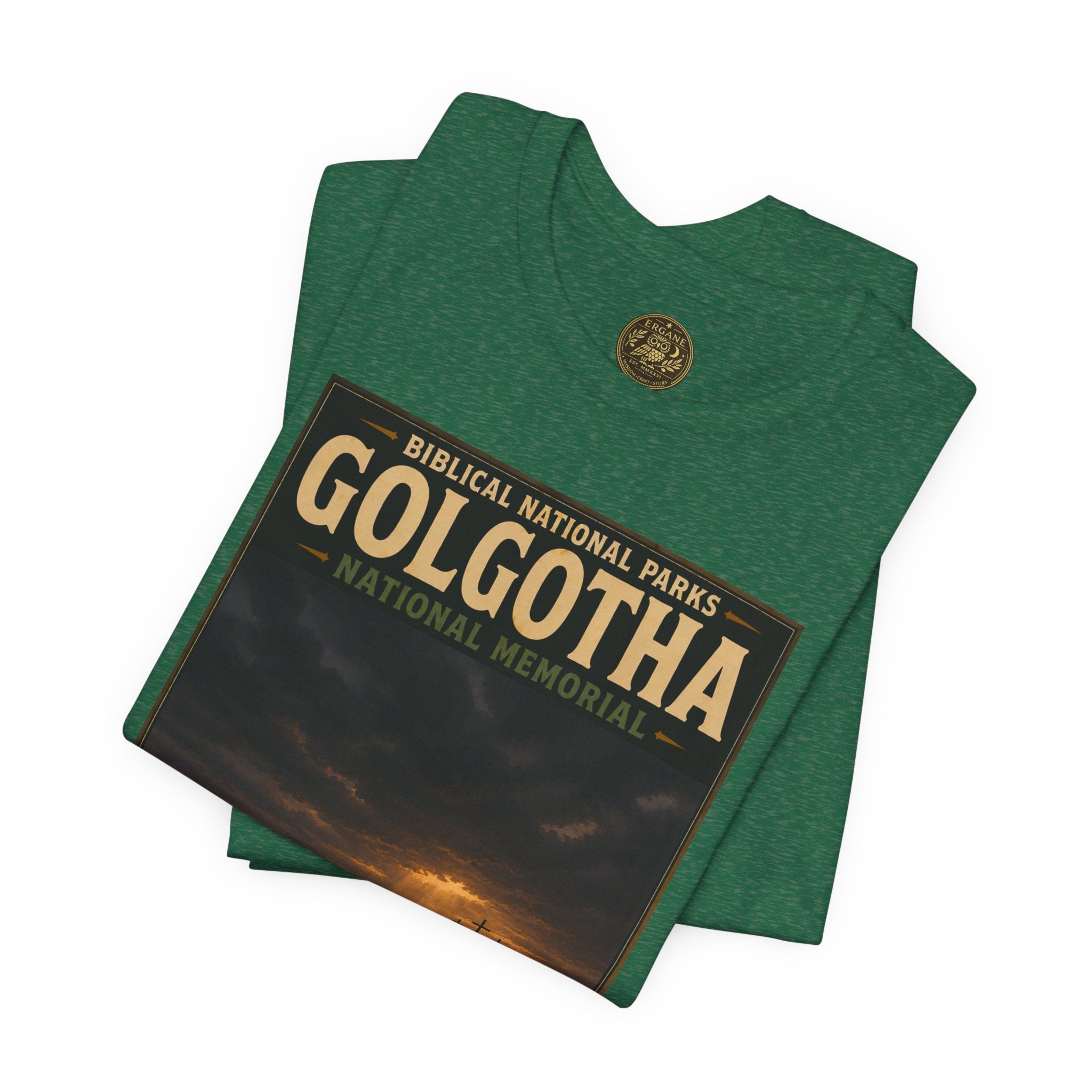Biblical National Parks Collection VII- The Holy Week #039/041 | Matthew 27 - John 19 | Vintage nature poster Tee | Biblical national parks graphic shirt