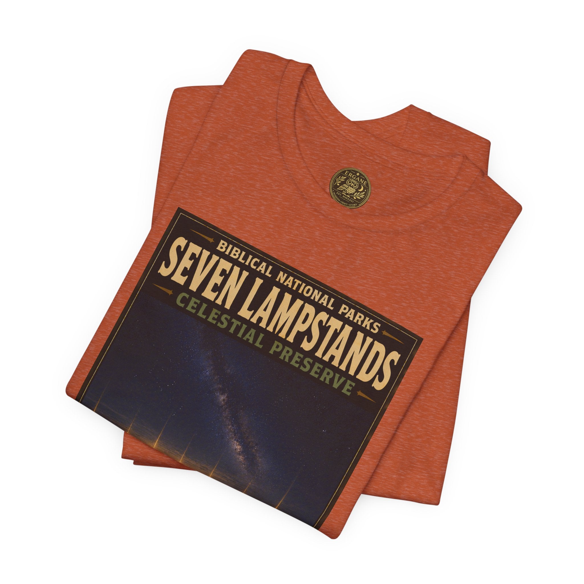 Biblical National Parks Collection X- #056/061 - Revelation: The Final Frontier | Revelation 1: 12-20 | Vintage nature poster Tee | Biblical national parks graphic shirt