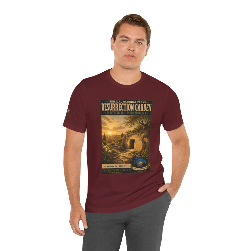 Biblical National Parks Collection VII- The Holy Week #041/041 | Matthew 28 - John 20 | Vintage nature poster Tee | Biblical national parks graphic shirt
