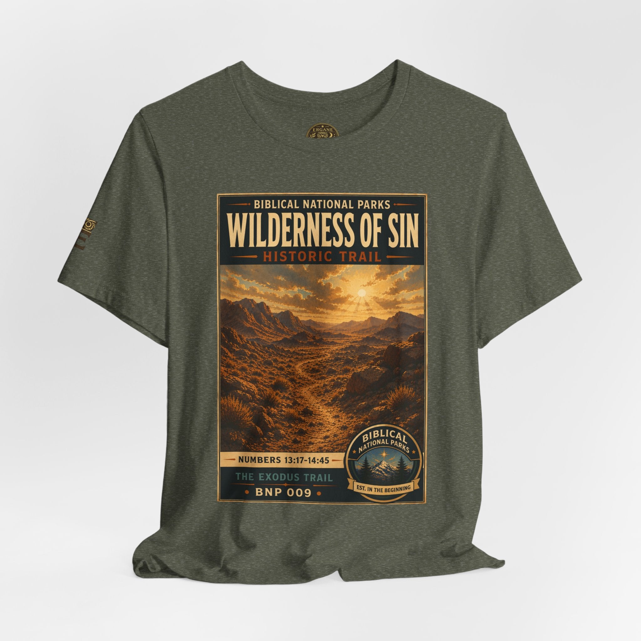 Biblical National Parks Collection II- The Exodus Trail #009/013 Exodus 13: 17 - 14:45 | Vintage nature poster Tee | Biblical national parks graphic shirt