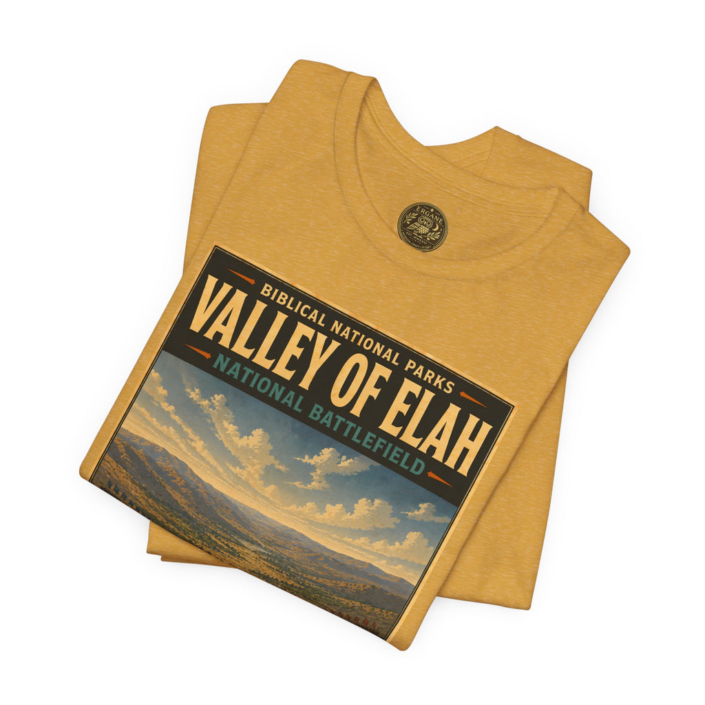 Biblical National Parks Collection IV- Heros & Battlefields #019/023 1 Samuel 17 | Vintage nature poster Tee | Biblical national parks graphic shirt
