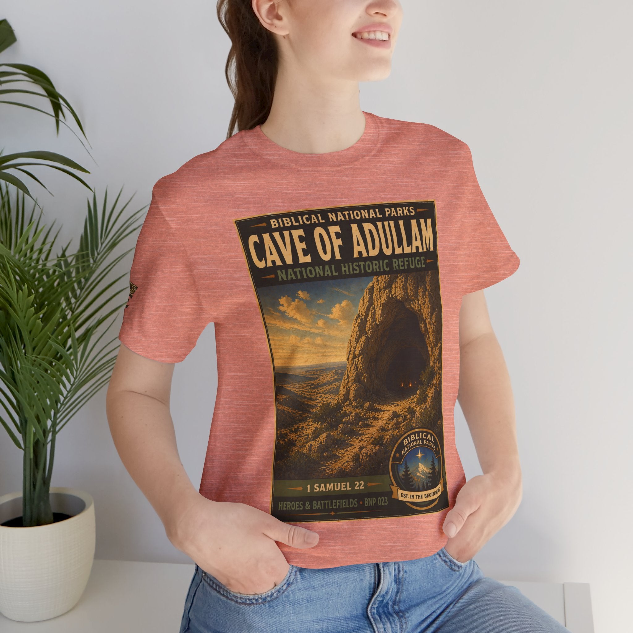 Biblical National Parks Collection IV- Heros & Battlefields #023/023 1 Samuel 22 | Vintage nature poster Tee | Biblical national parks graphic shirt