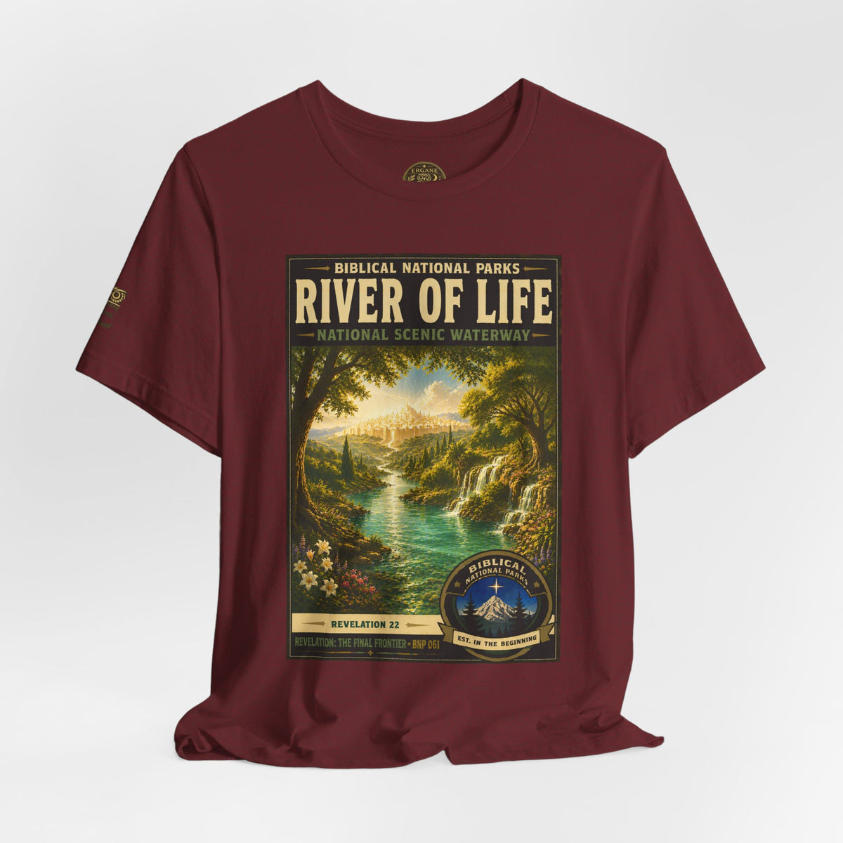 Biblical National Parks Collection X- #061/061 - Revelation: The Final Frontier | Revelation 22 | Vintage nature poster Tee | Biblical national parks graphic shirt 2