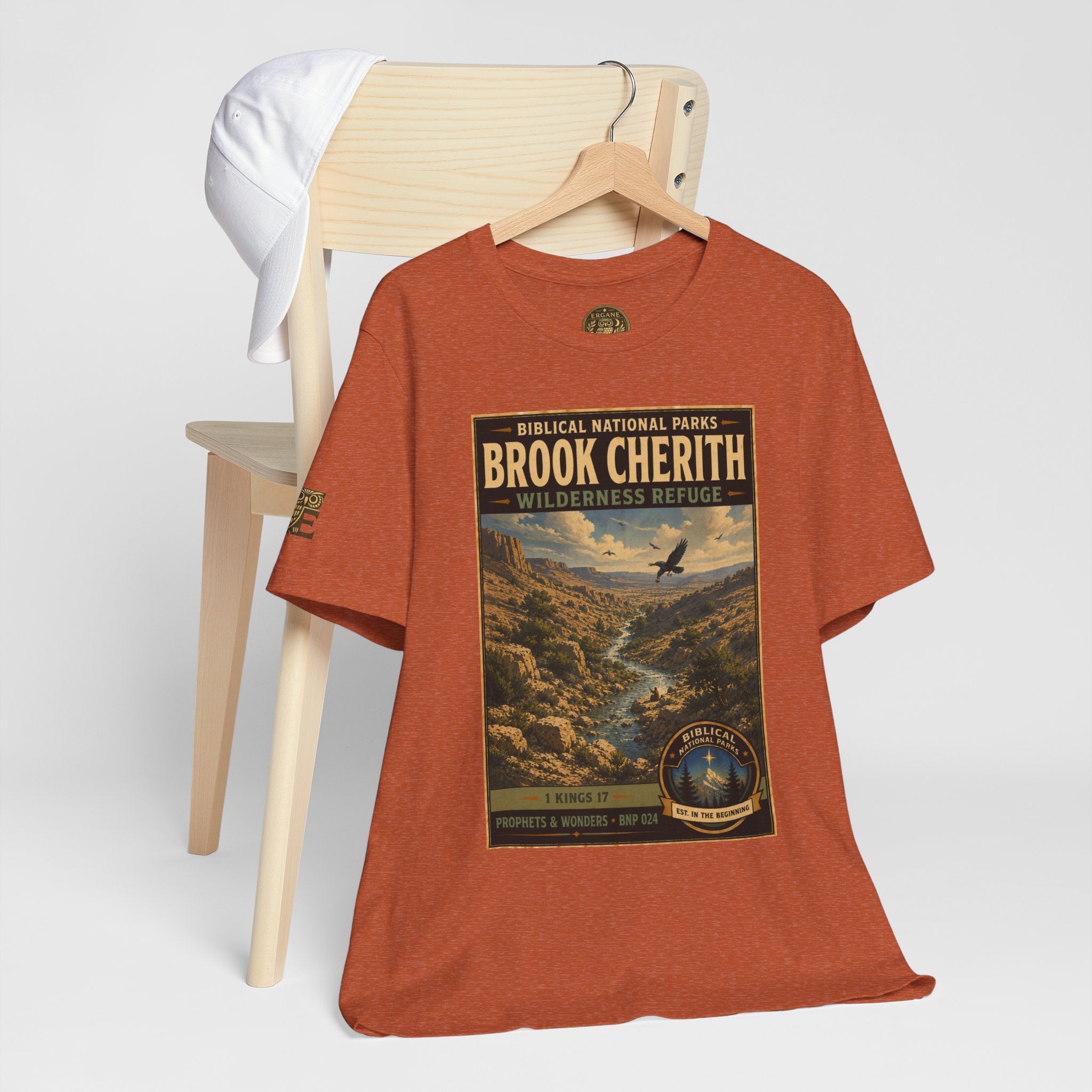 Biblical National Parks Collection V- Prophets & Wonders #024/030 1 Kings 17 | Vintage nature poster Tee | Biblical national parks graphic shirt