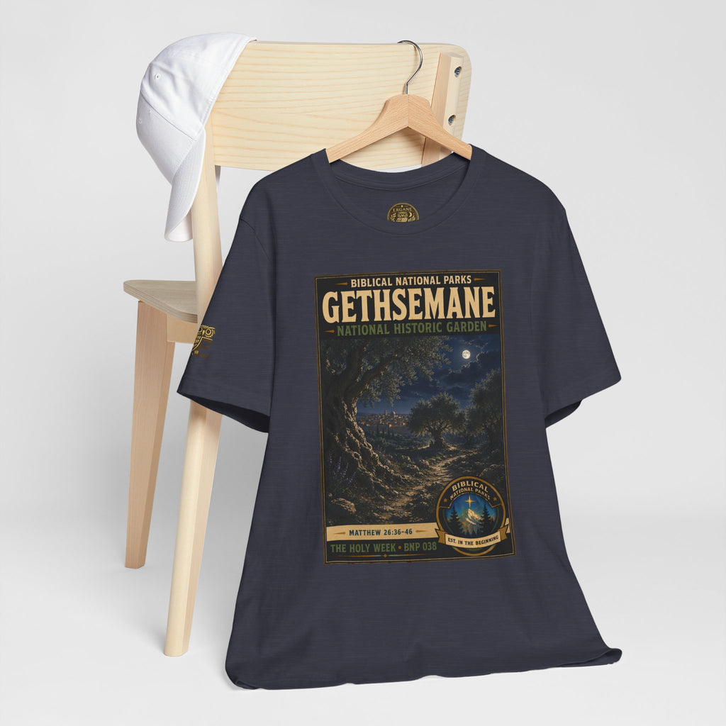 Biblical National Parks Collection VII- The Holy Week #038/041 | Matthew 26: 36-46 | Vintage nature poster Tee | Biblical national parks graphic shirt