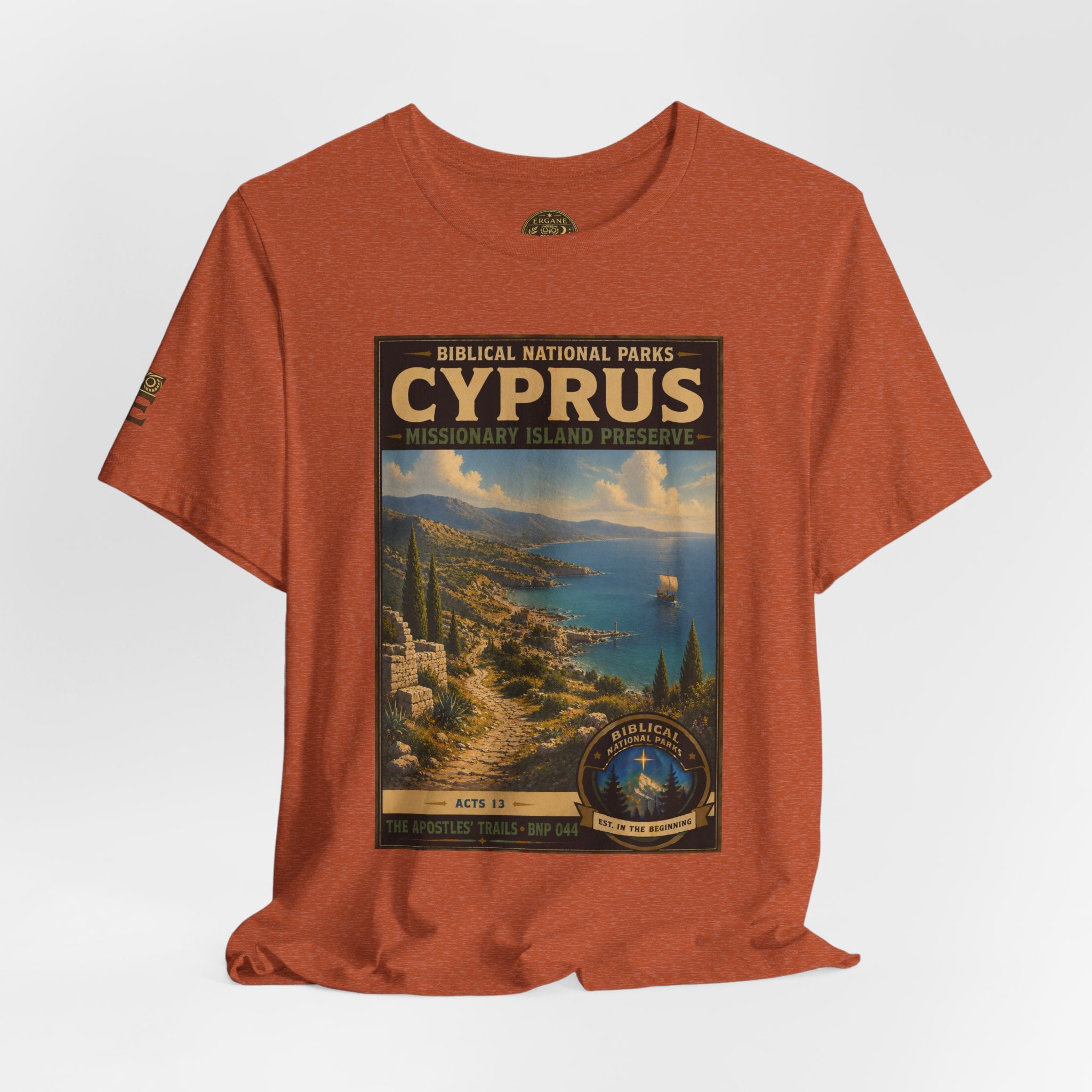 Biblical National Parks Collection VIII- The Apostles' Trails #044/049 | Acts 13 | Vintage nature poster Tee | Biblical national parks graphic shirt